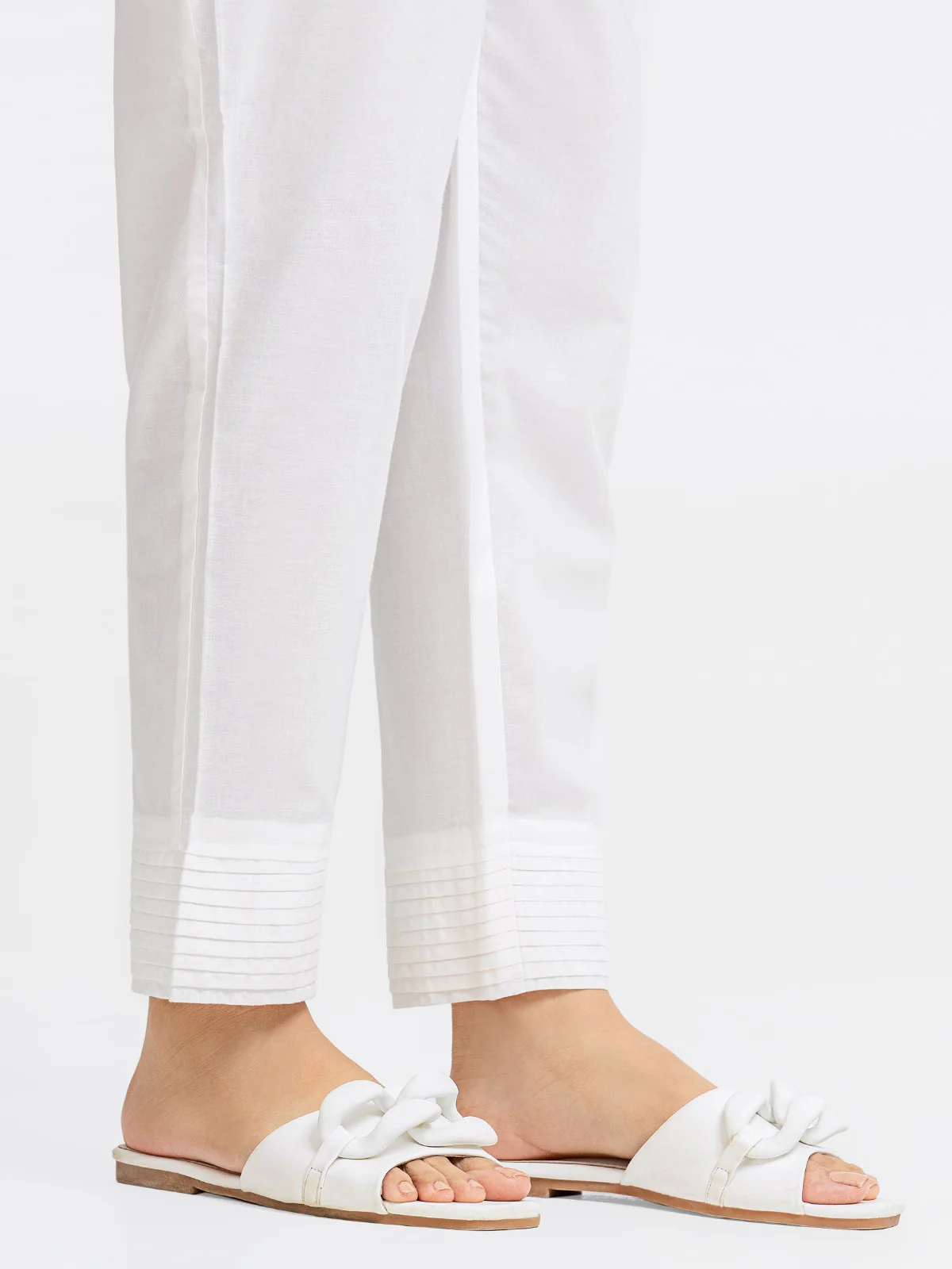 Women's White Trouser - EWBS22-76323 - Image 3