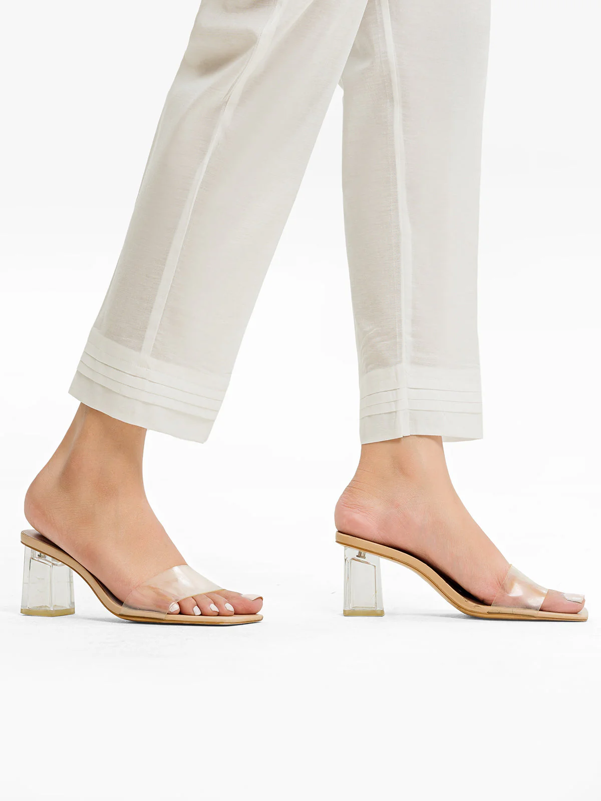 Women's White Trouser - EWBS23-76564 - Image 2