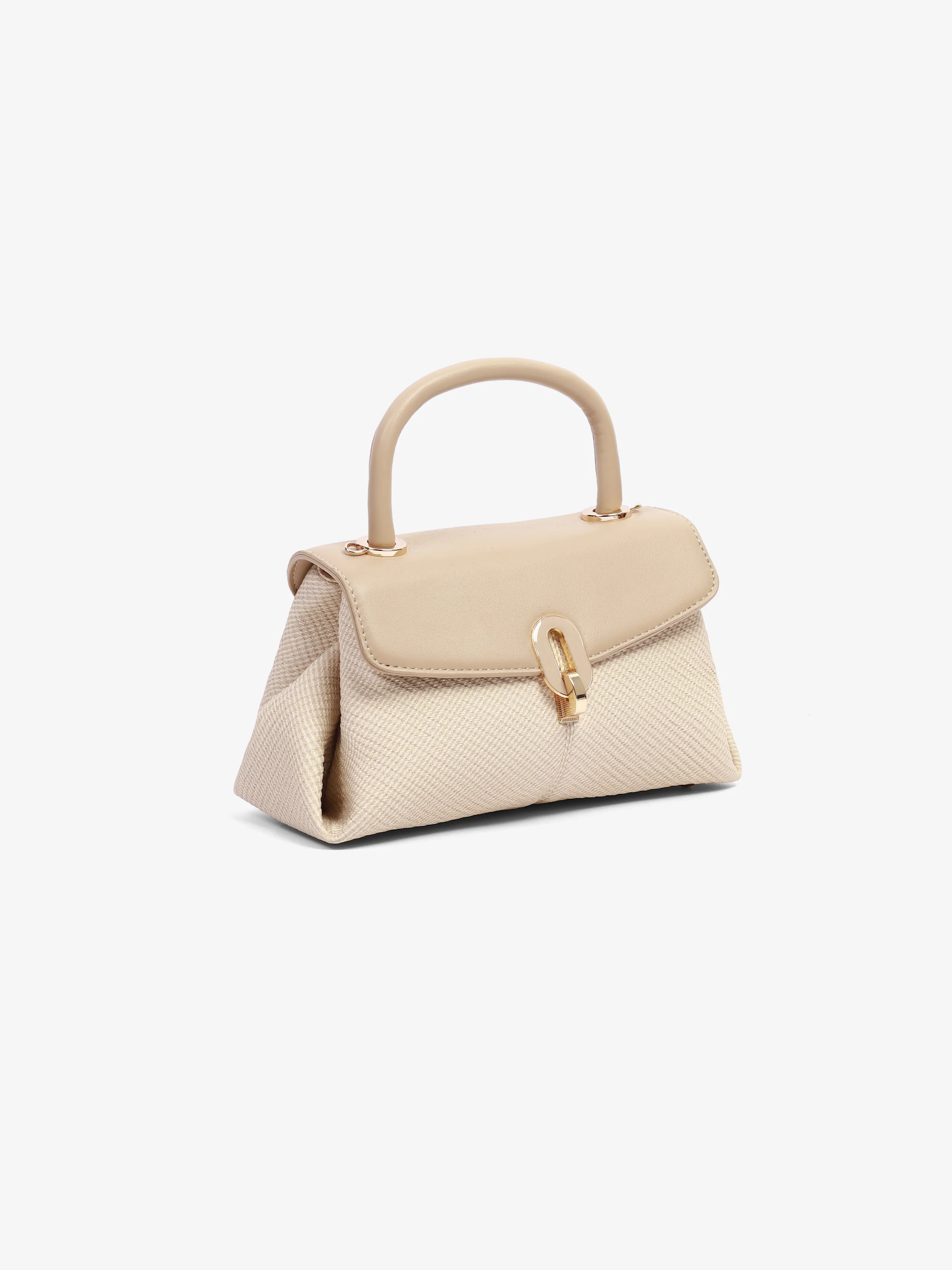 Women's Beige Top-handle Crossbody Bag - EAWHB5-036 - Image 4