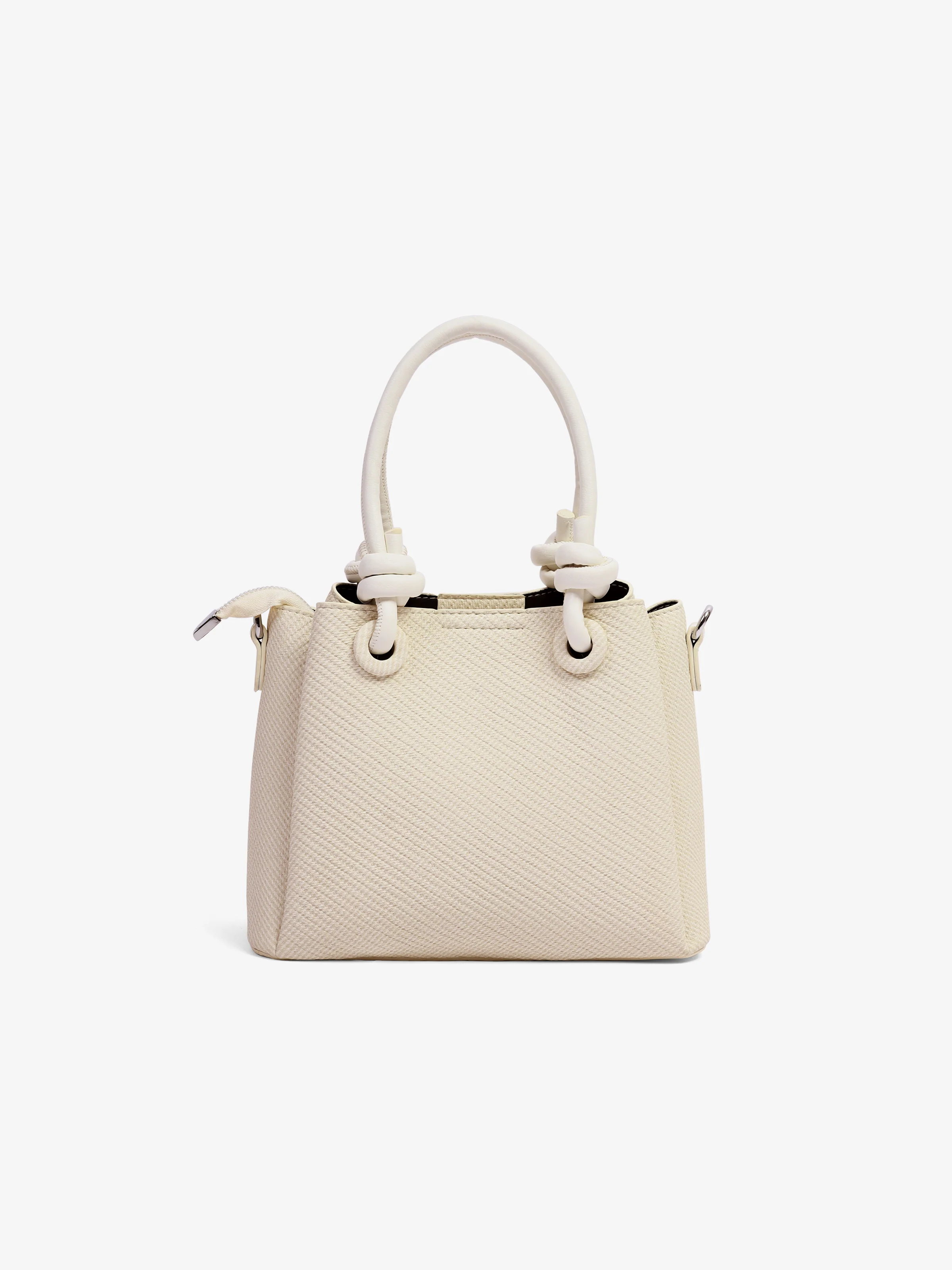 Women's Beige Top Handle Satchel Bag - EAWHB5-038 - Image 4