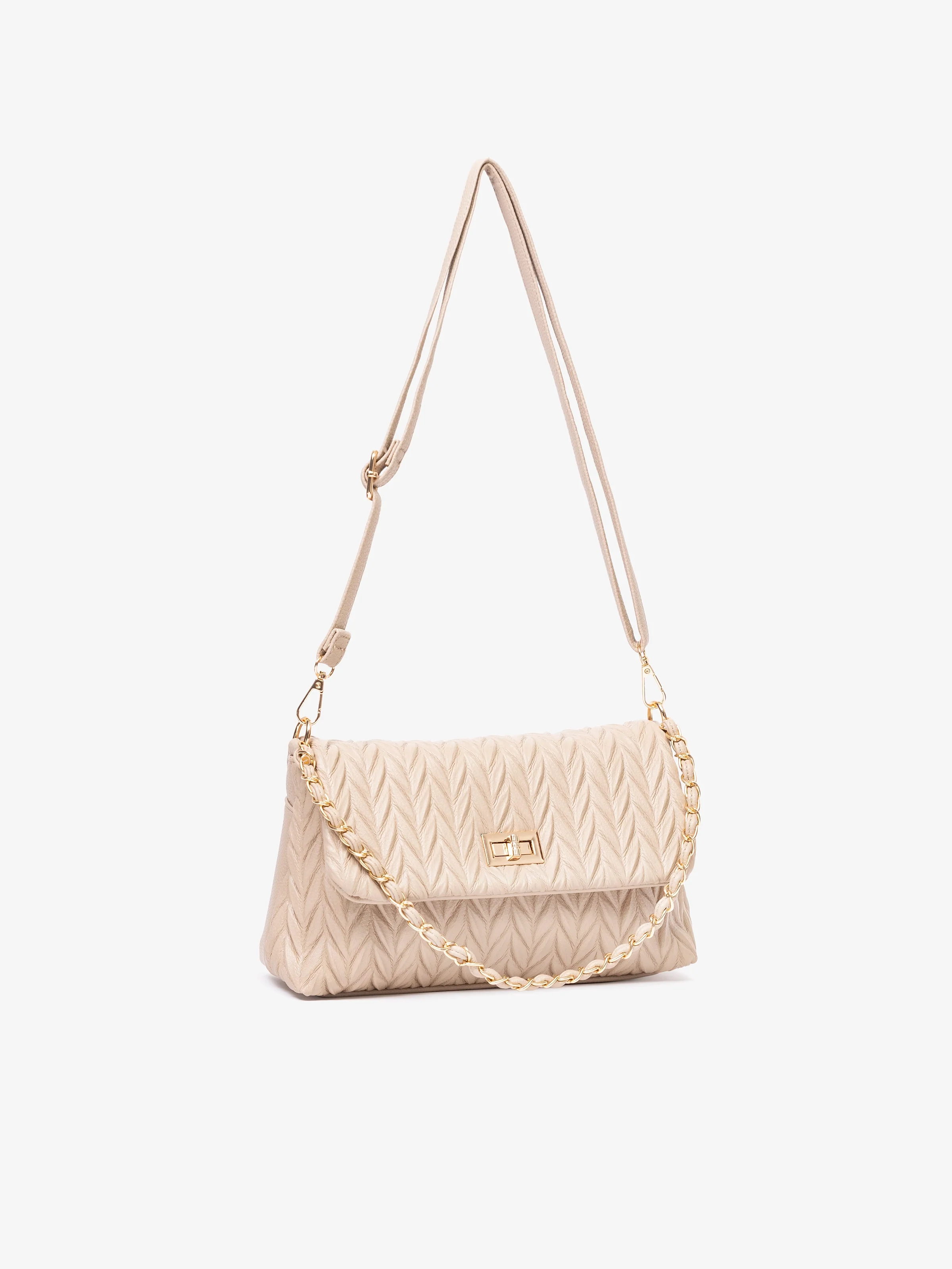 Women's Beige Crossbody Bag - EAWHB5-045 - Image 2