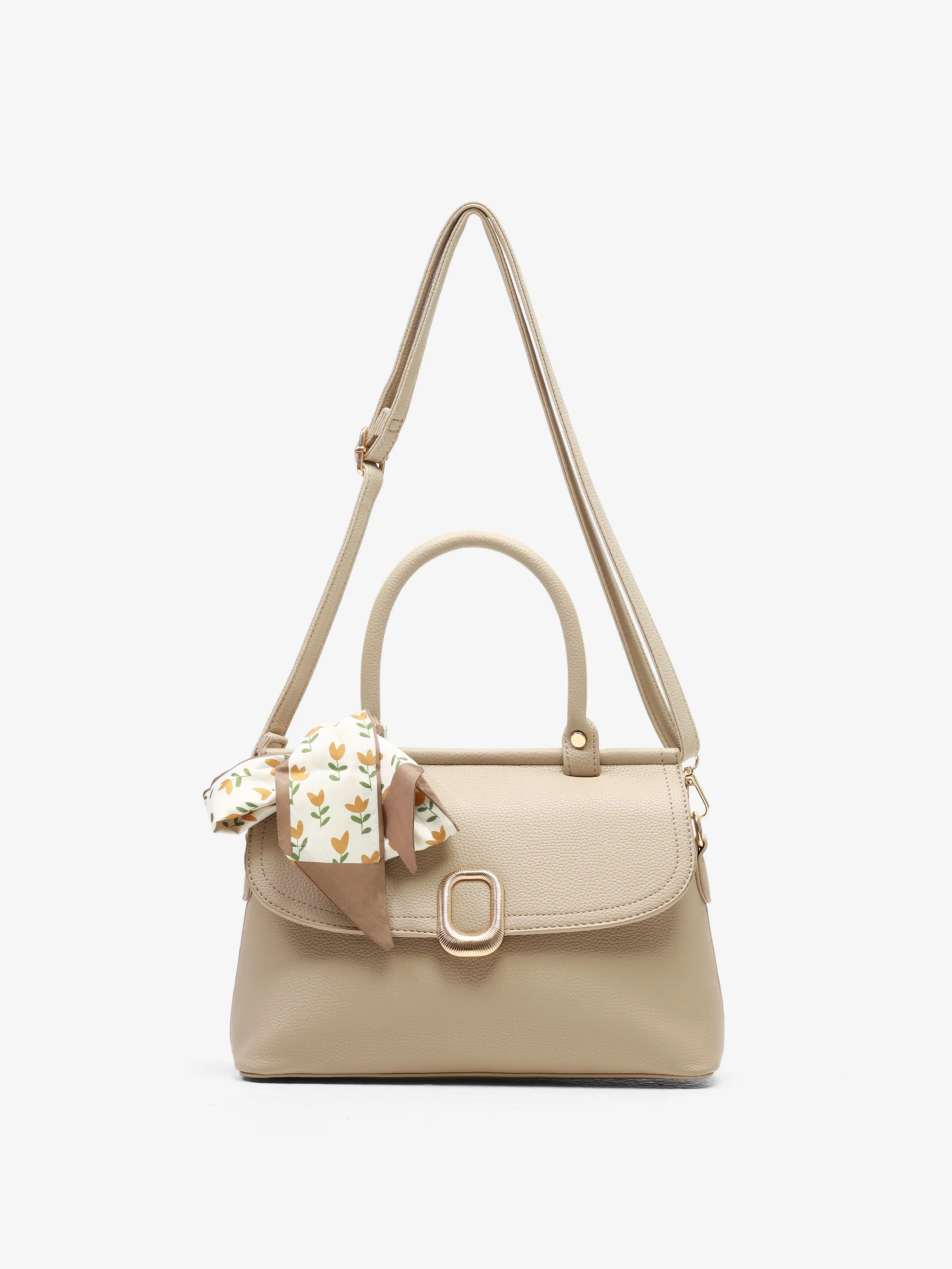 Women's Beige Crossbody Bag - EAWHB5-049 - Image 4