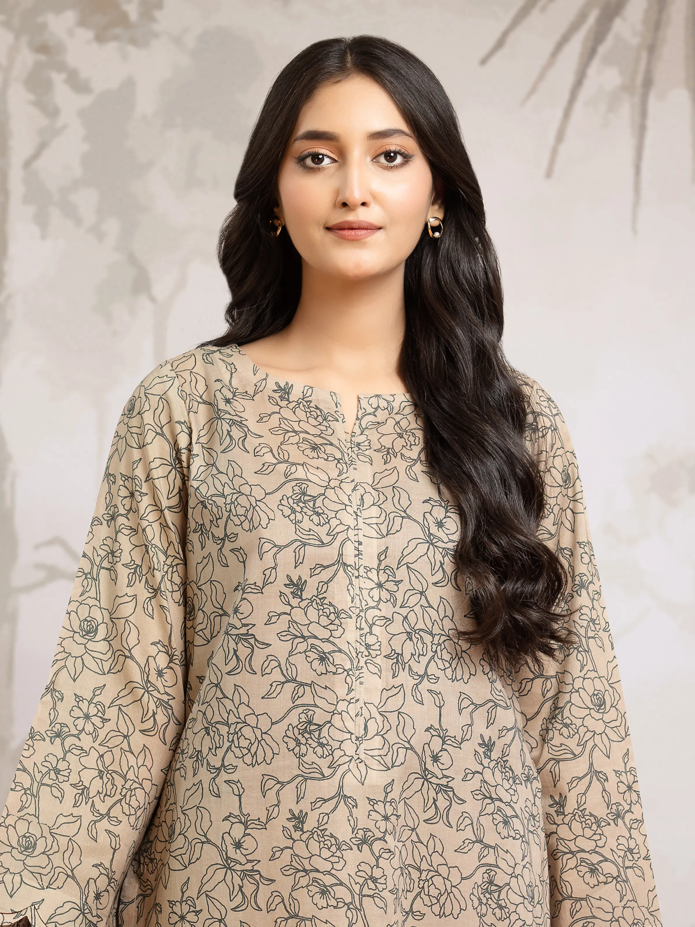 Unstitched Printed Khaddar Suit - EWU24M2-186 - Image 3
