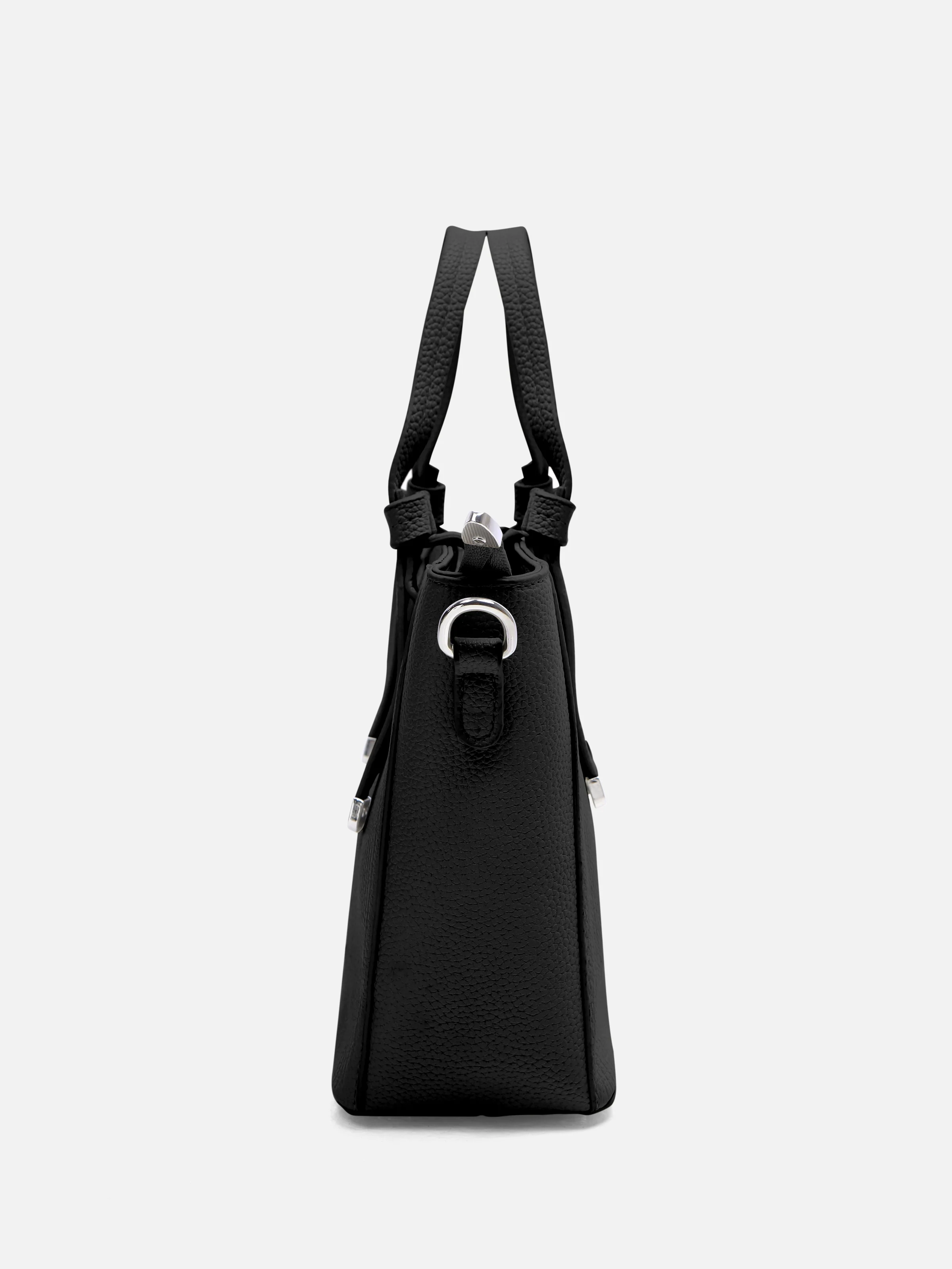 Women's Black Crossbody Satchel Bag - EAWHB5-035 - Image 3