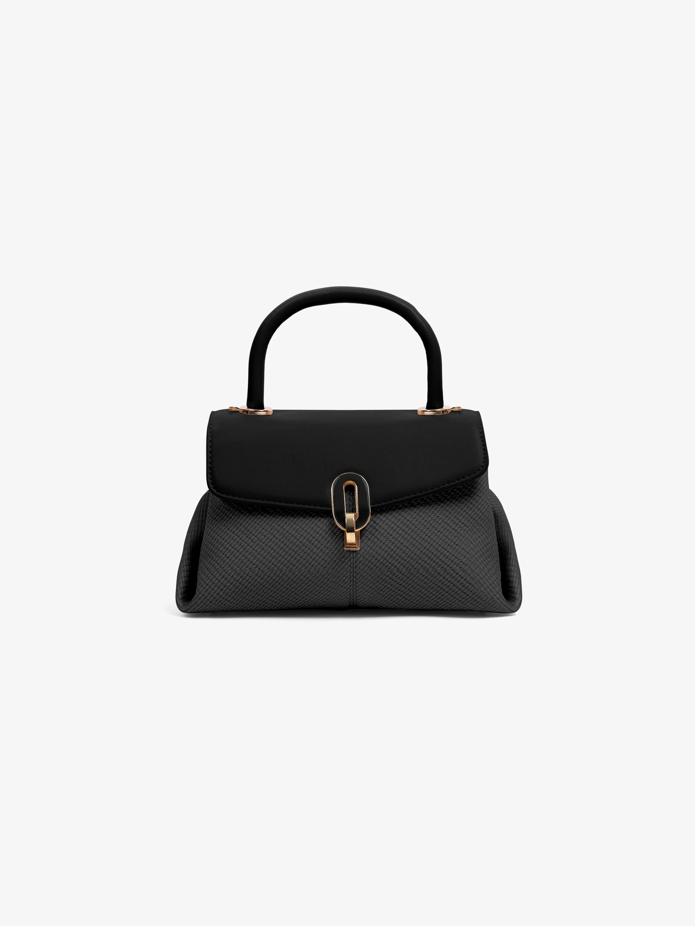 Women's Black Top-handle Crossbody Bag - EAWHB5-036