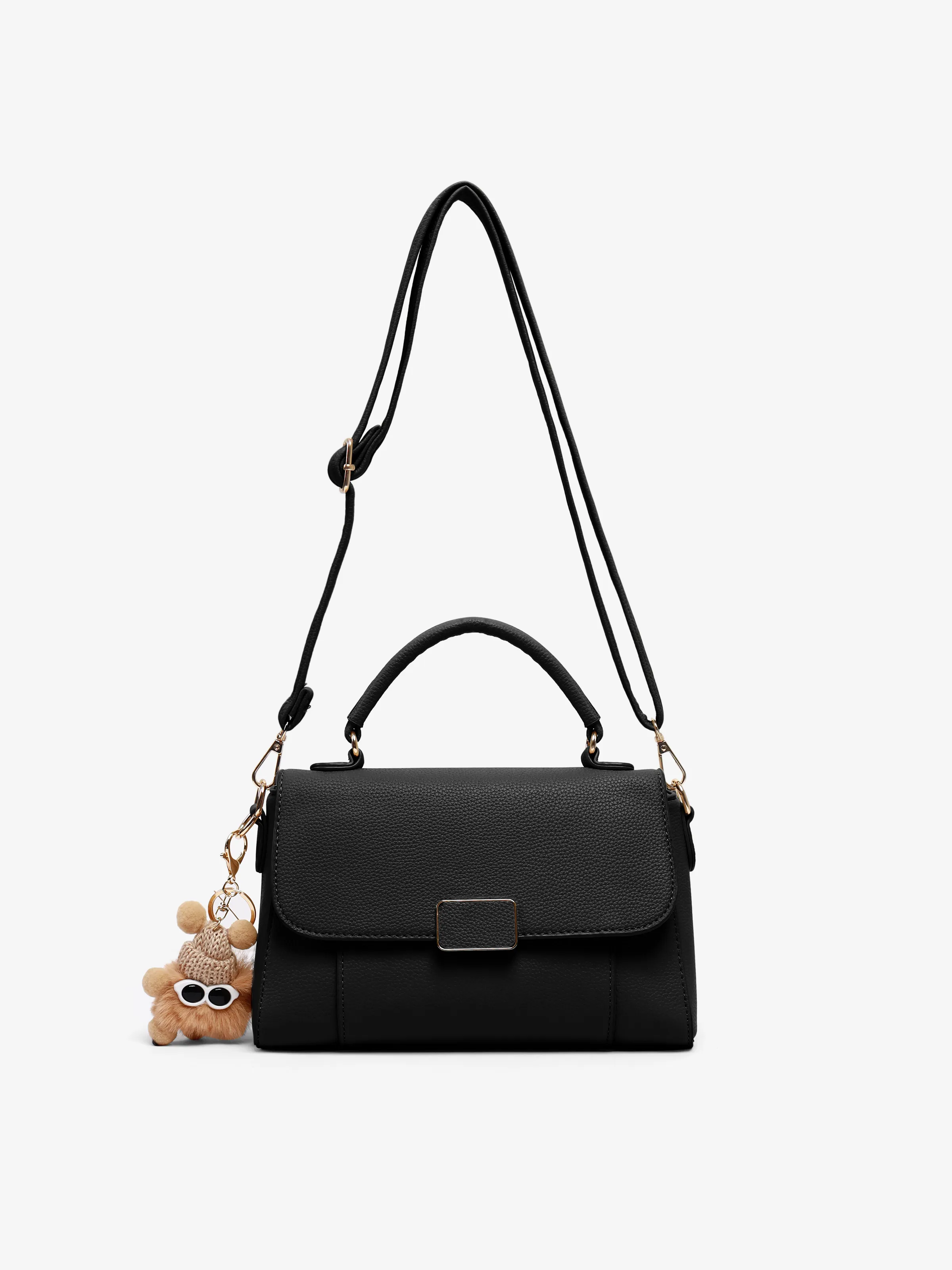 Women's Black Crossbody Bag - EAWHB5-046