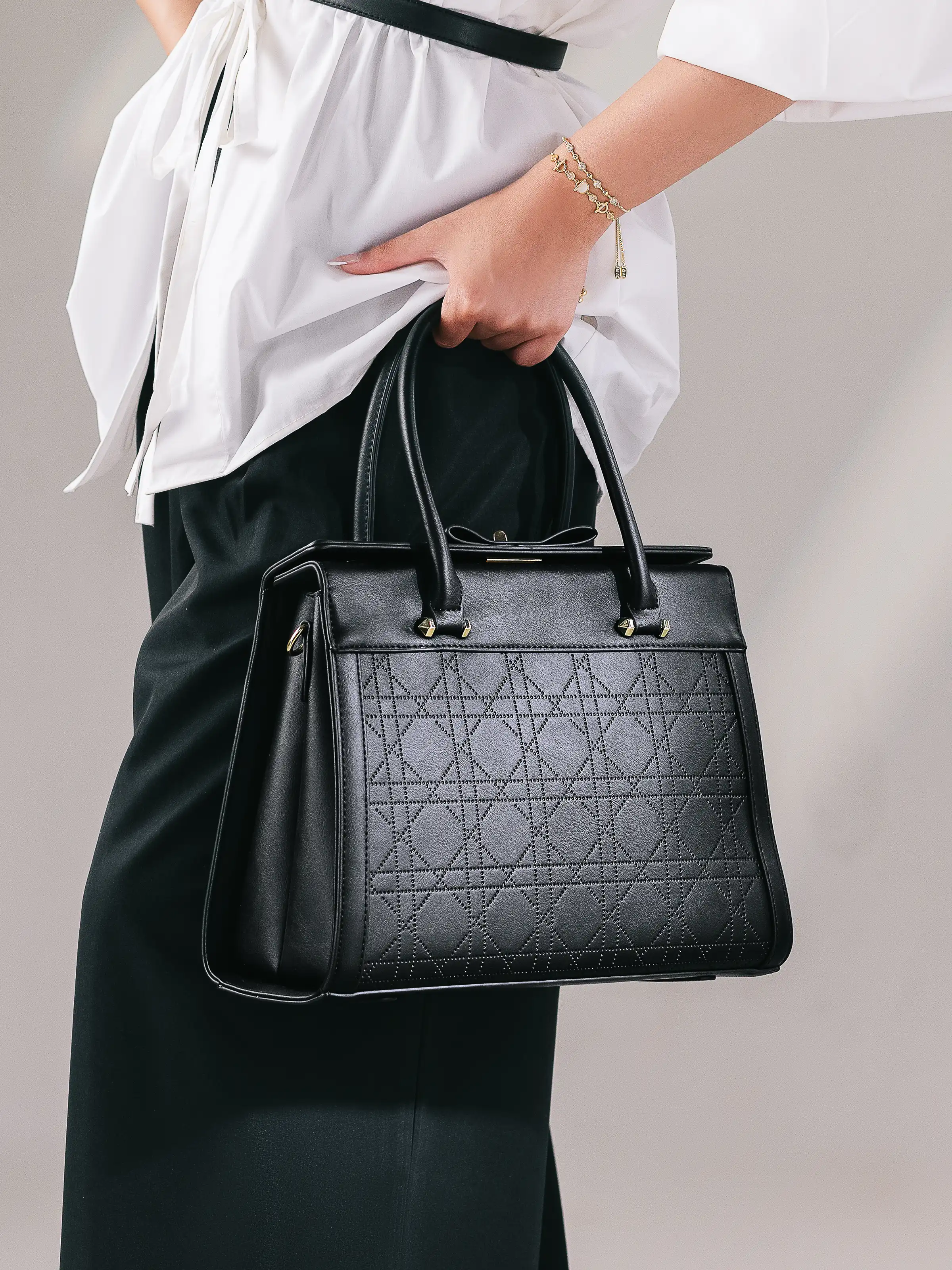 Black Hand Bag - EAWHB5-019 - Image 5