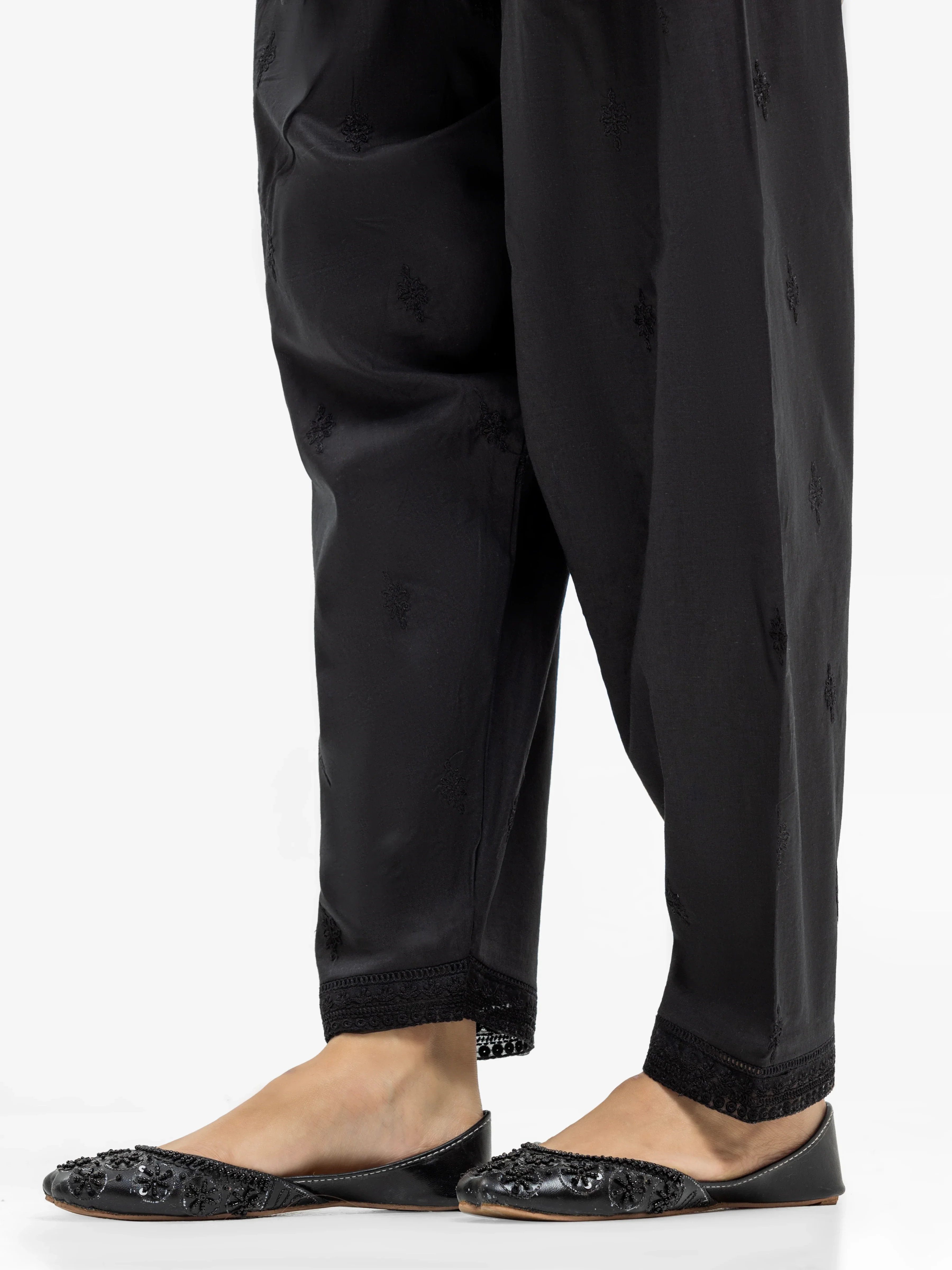 Women's Black Shalwar - EWBSE24-00006 - Image 3