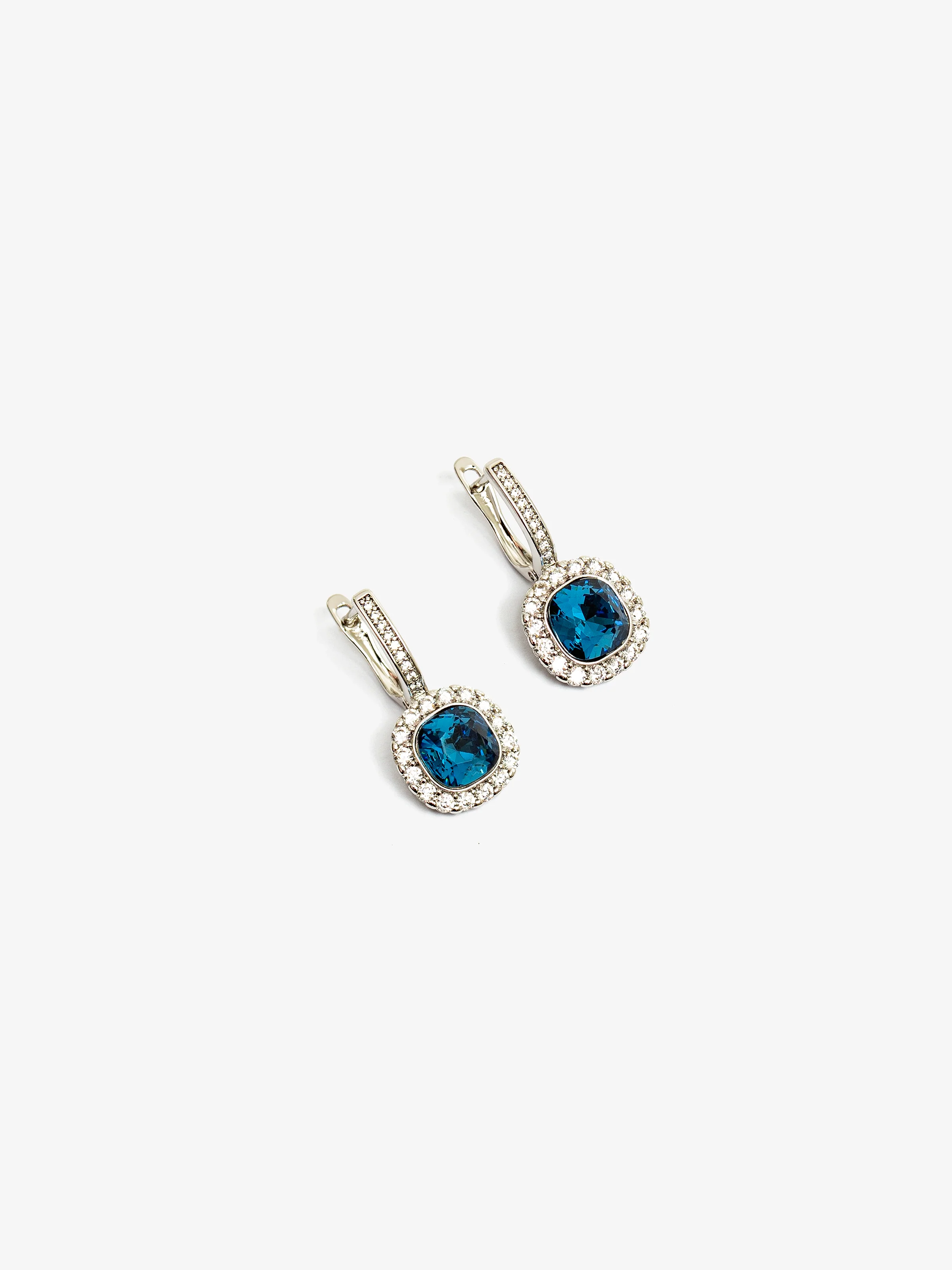 Blue Cubic Stone Earrings - EAWE5-050 - Image 2