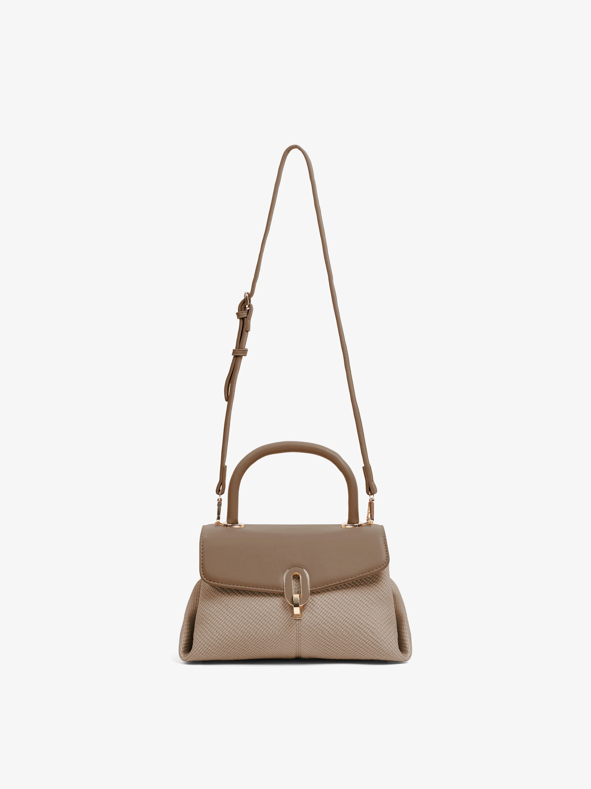 Women's Brown Top-handle Crossbody Bag - EAWHB5-036 - Image 2