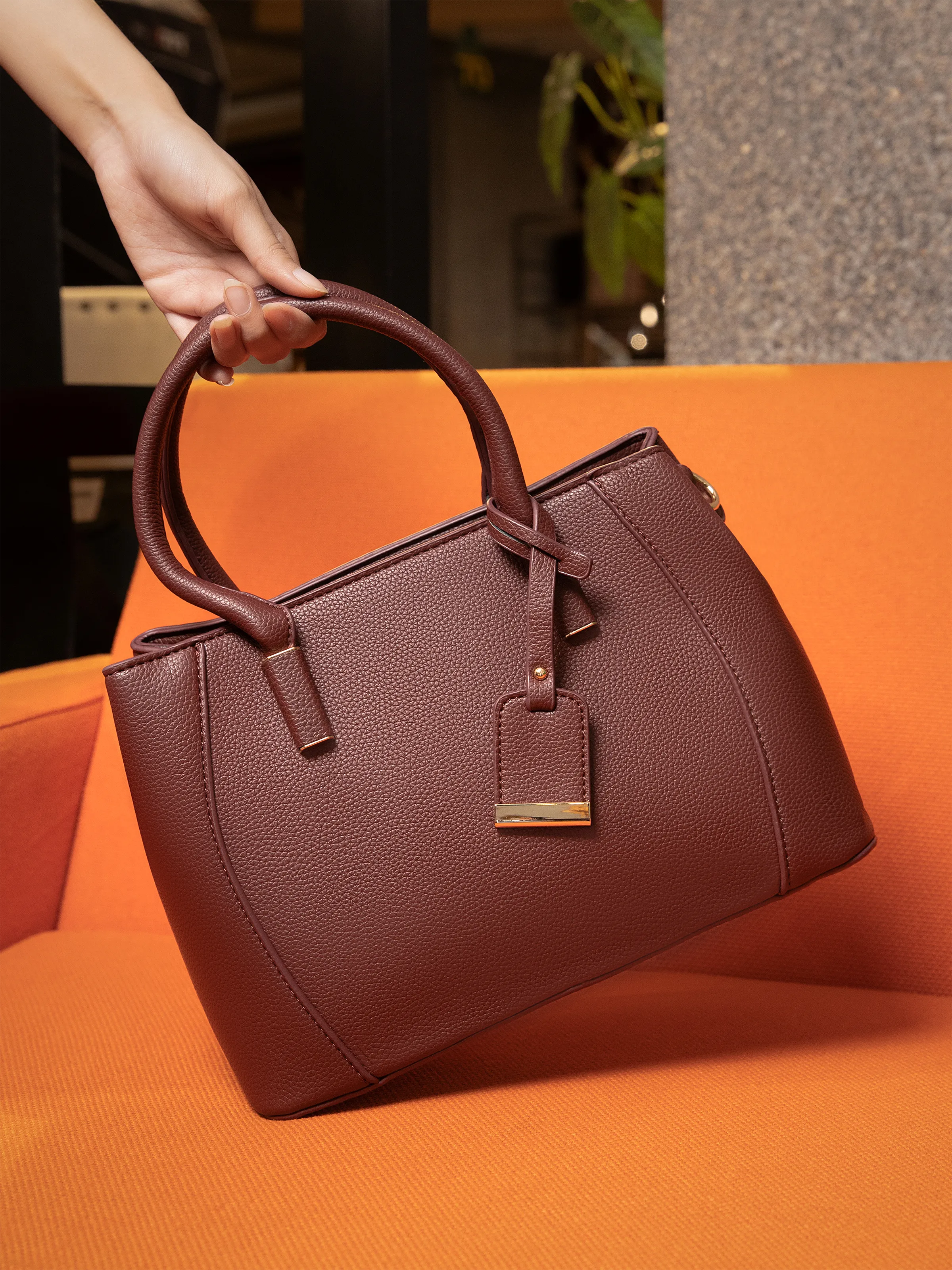 Women's Burgundy Bag - EAWHB6-001 - Image 2