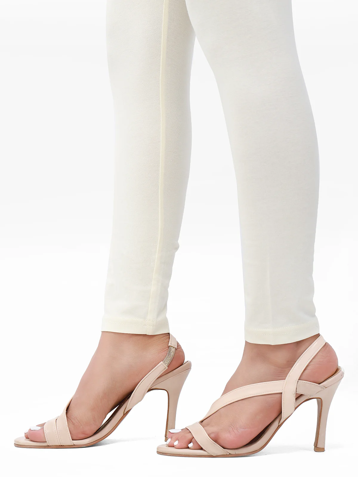 Women's Cream Basic Tights - EWBT24-76352 - Image 2