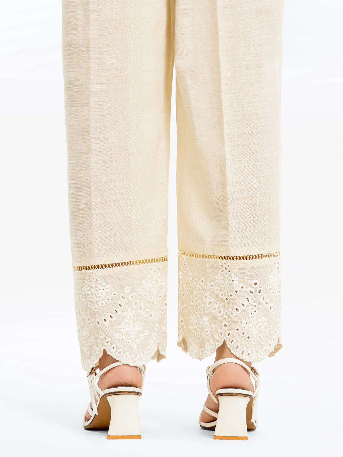 Women's Cream Trouser - EWBE23-76561 - Image 3