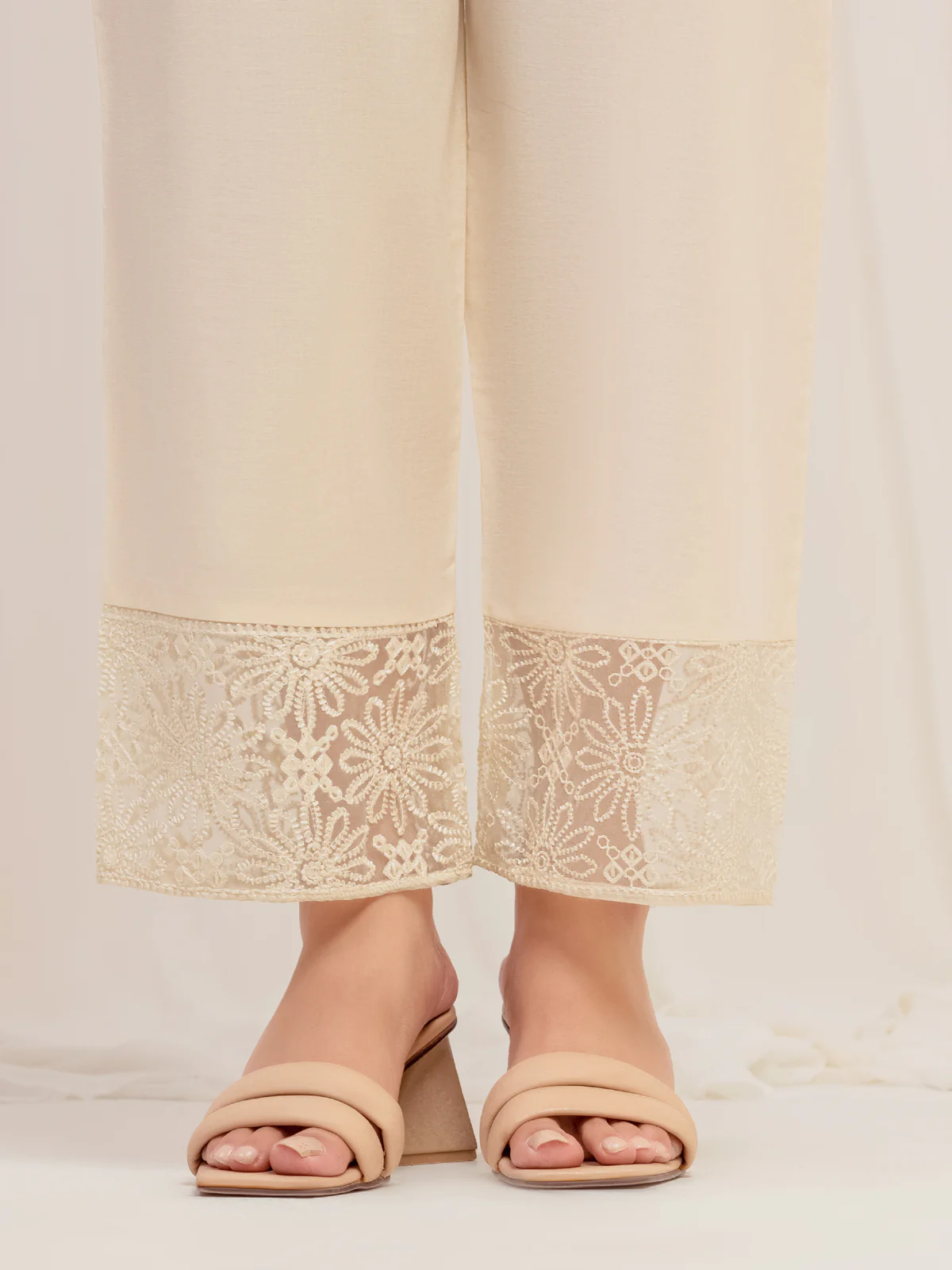 Women's Cream Trouser - EWBE5-76597 - Image 2