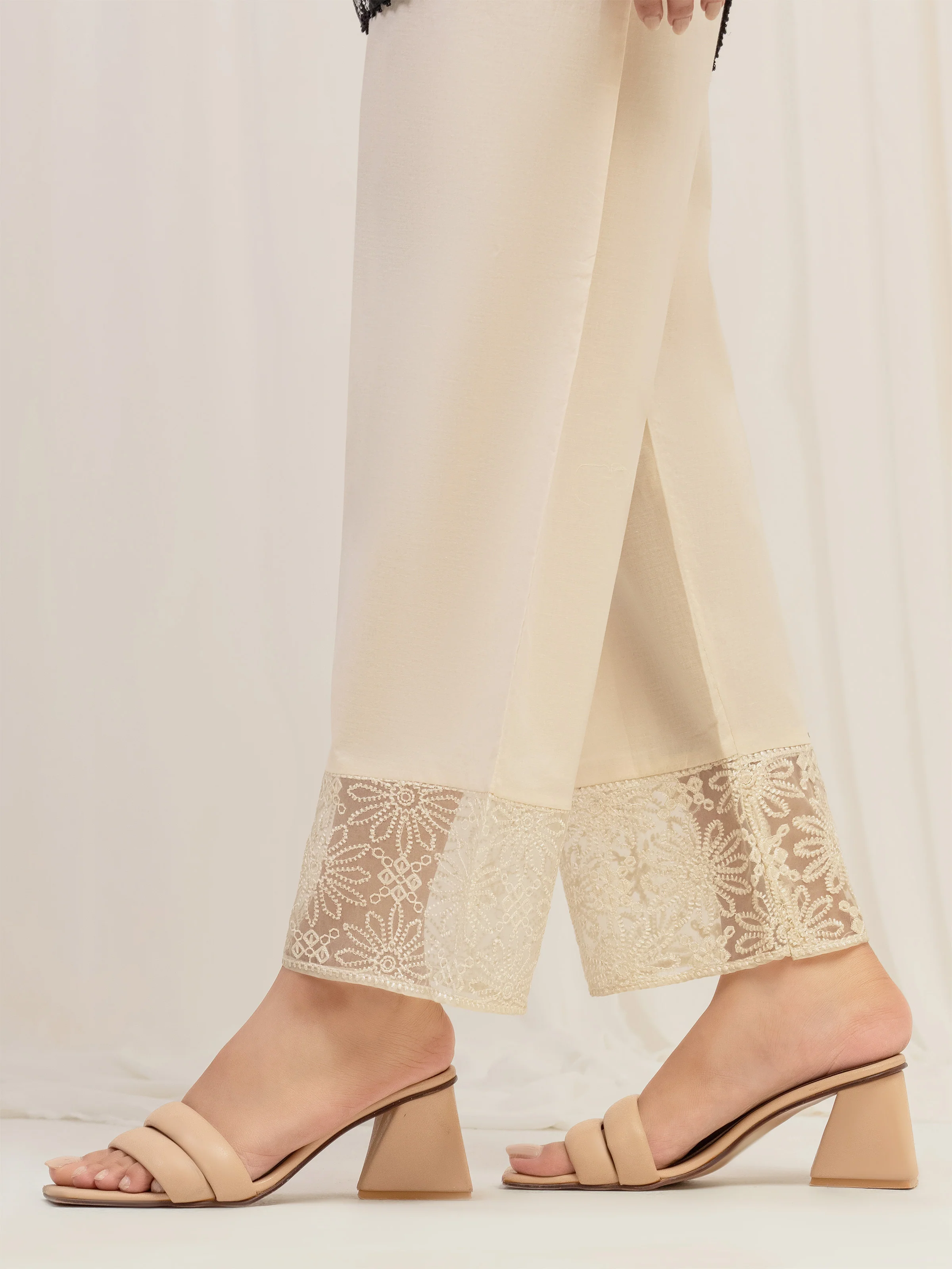 Women's Cream Trouser - EWBE5-76597 - Image 4