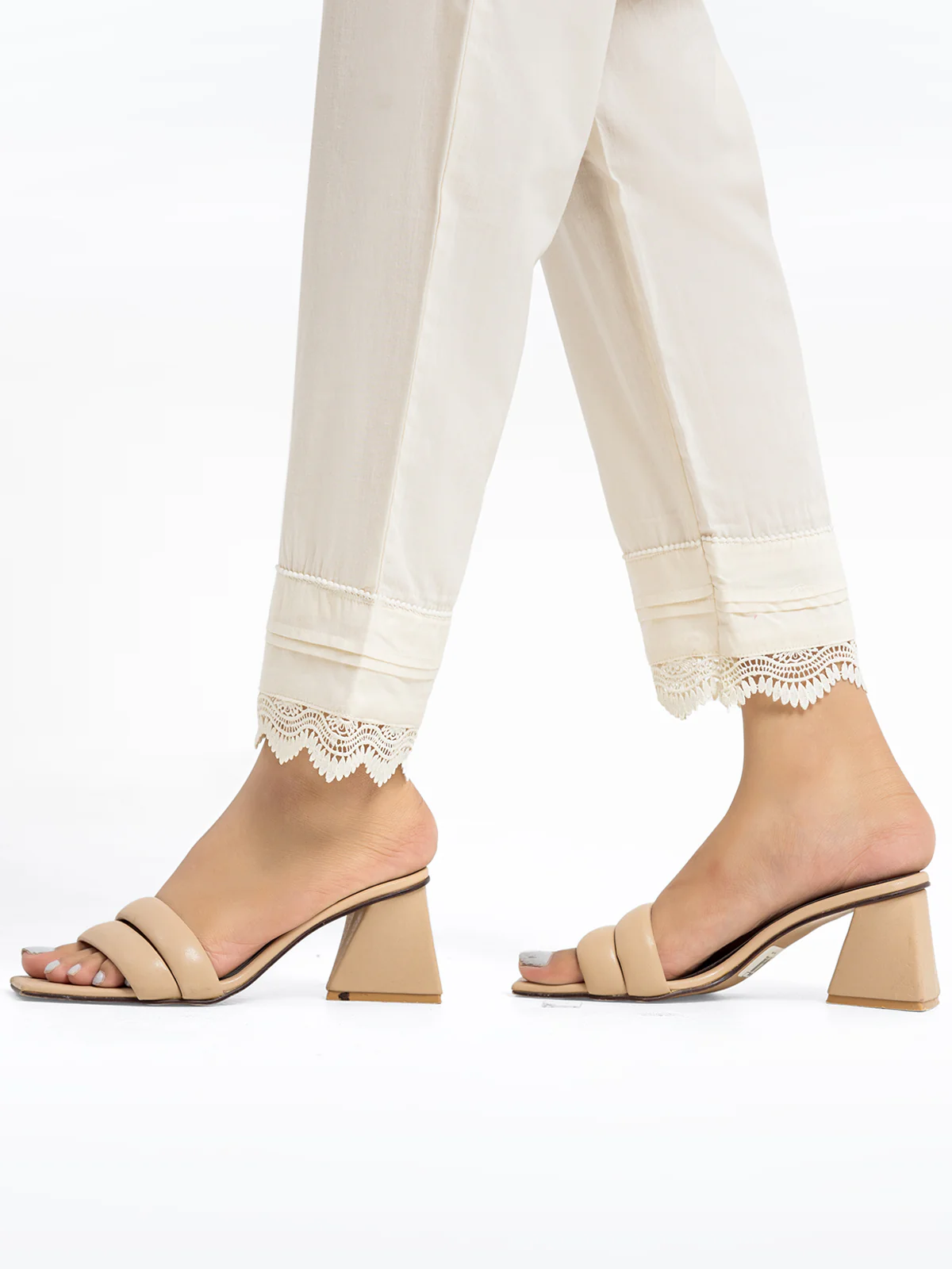 Women's Cream Trouser - EWBEB24-76575 - Image 2