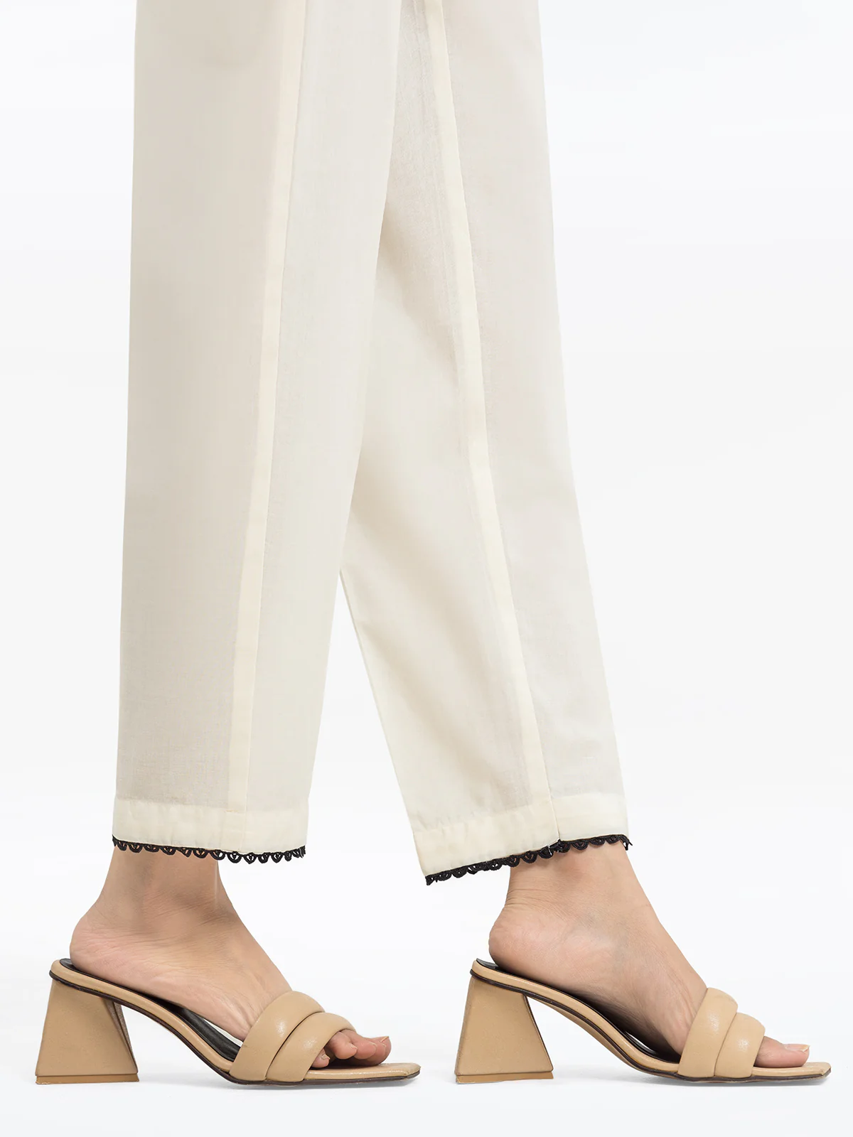 Women's Cream Trouser - EWBEB24-76586 - Image 3