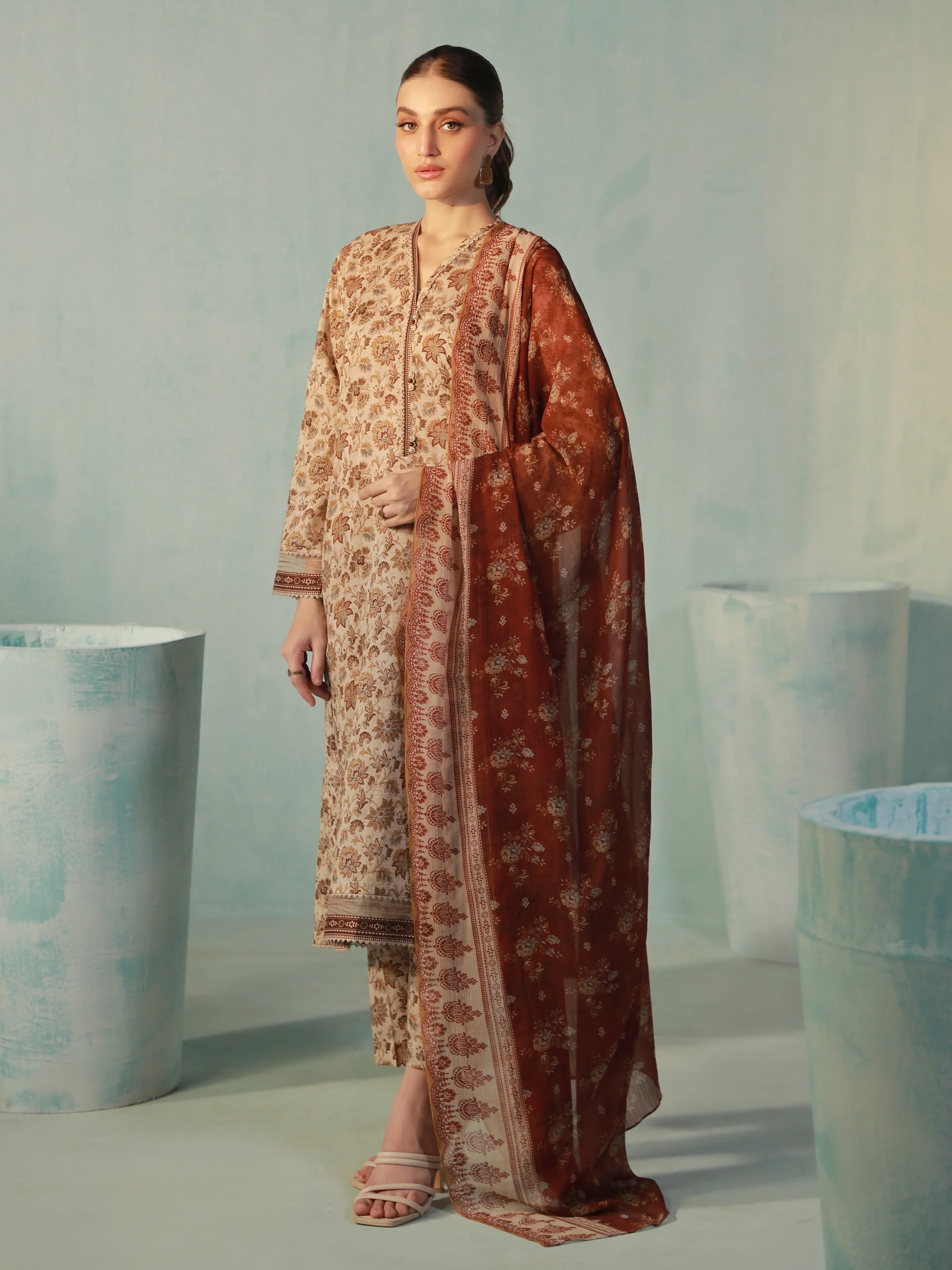 Unstitched Printed Cambric Suit - EWU24M2-018