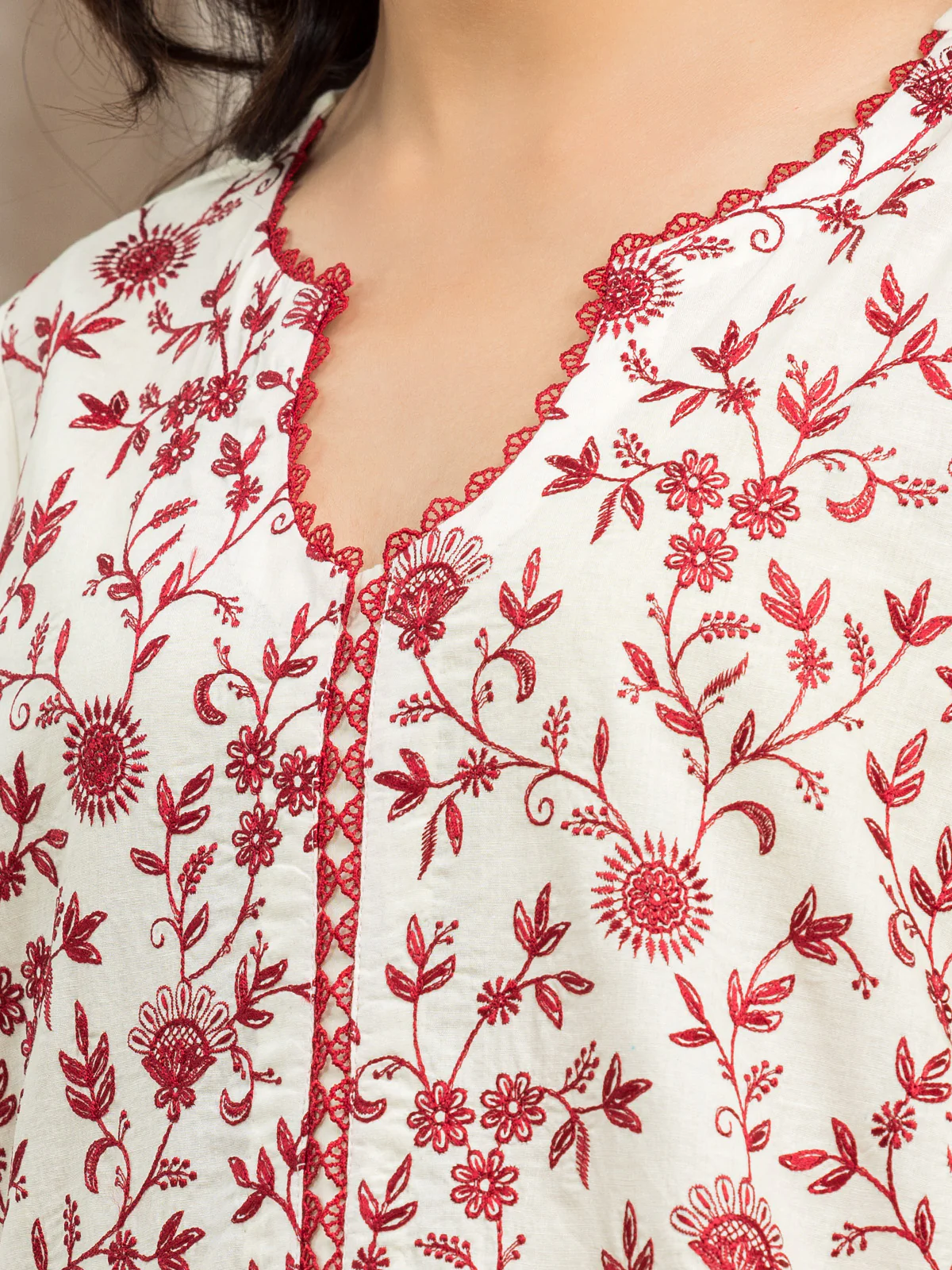 Unstitched Embroidered Cambric Suit - EWU24V2-30111-3P - Image 3