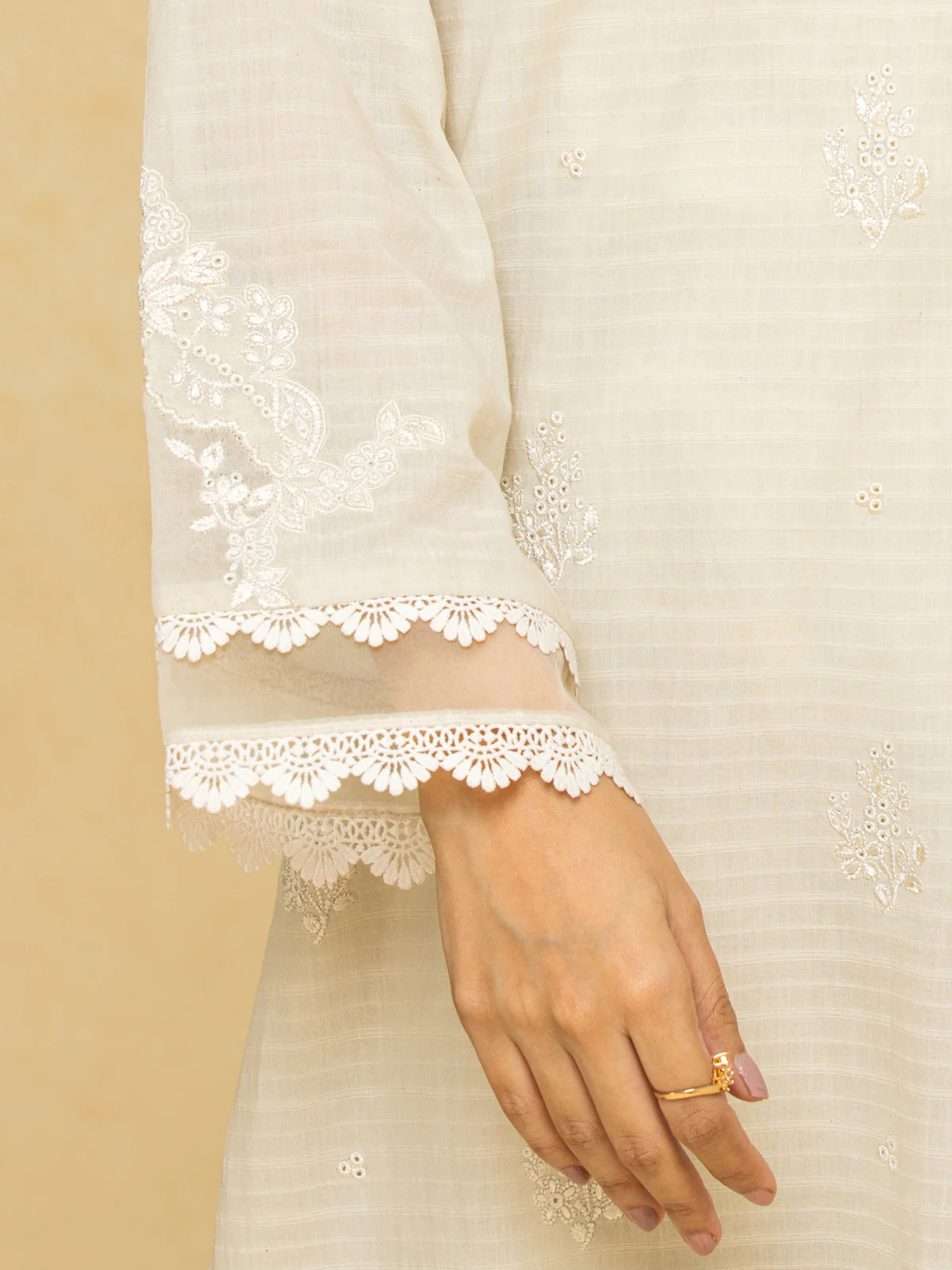 Unstitched Embroidered Dobby Suit - EWU24V7-28782-3P - Image 4