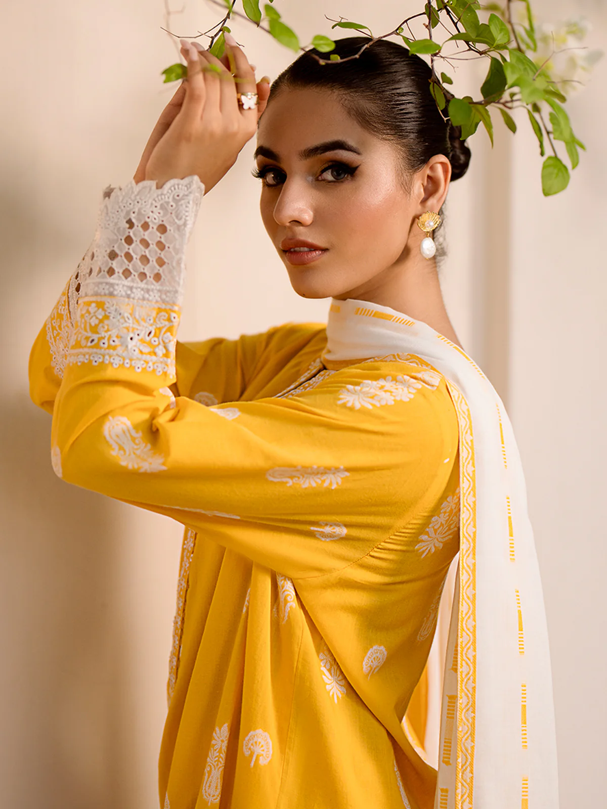 Unstitched Embroidered Jacquard Suit - EWU24V3-30050-3P - Image 6