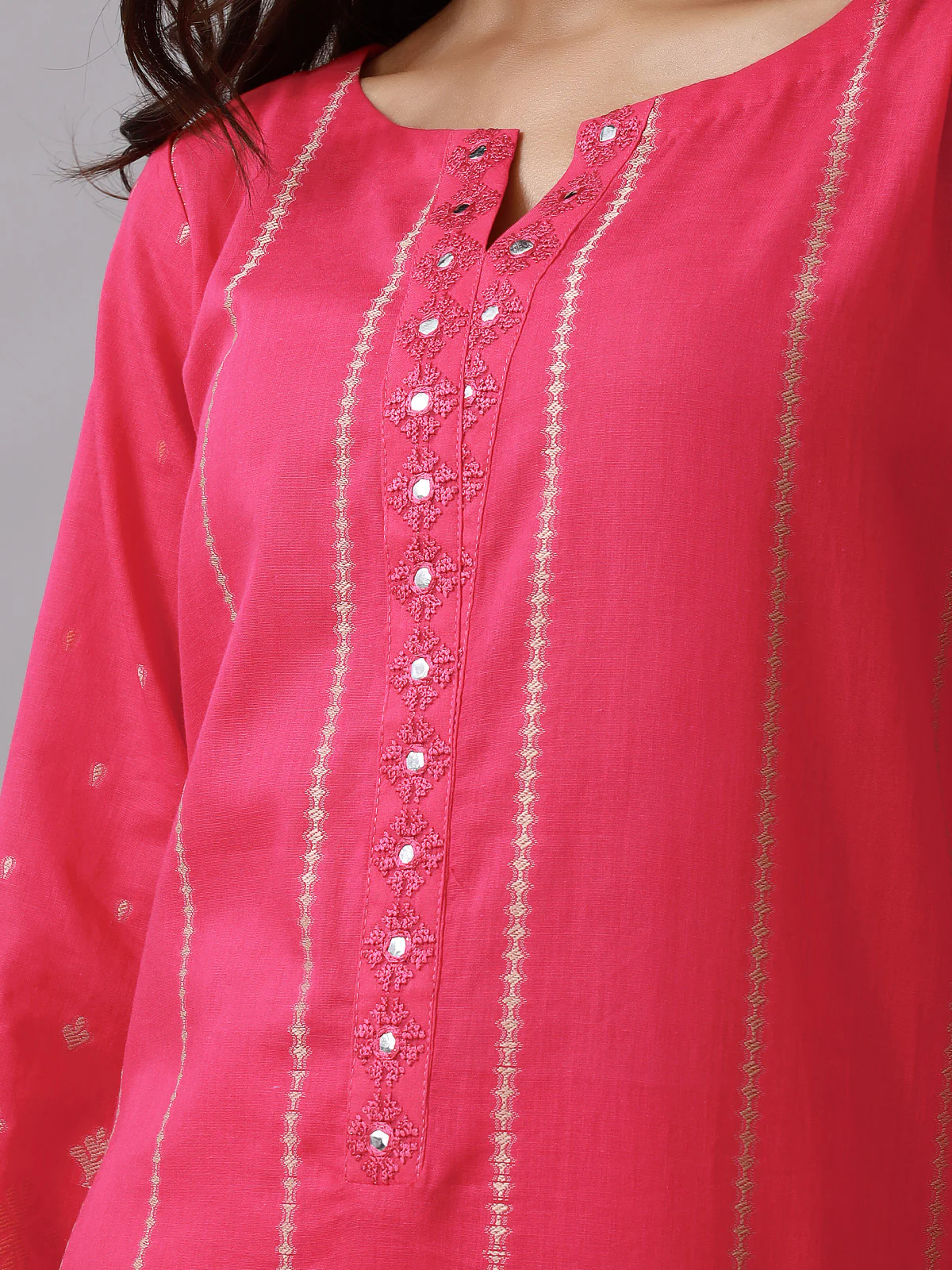 Unstitched Embroidered Jacquard Suit - EWU24V3-26752-3P - Image 2