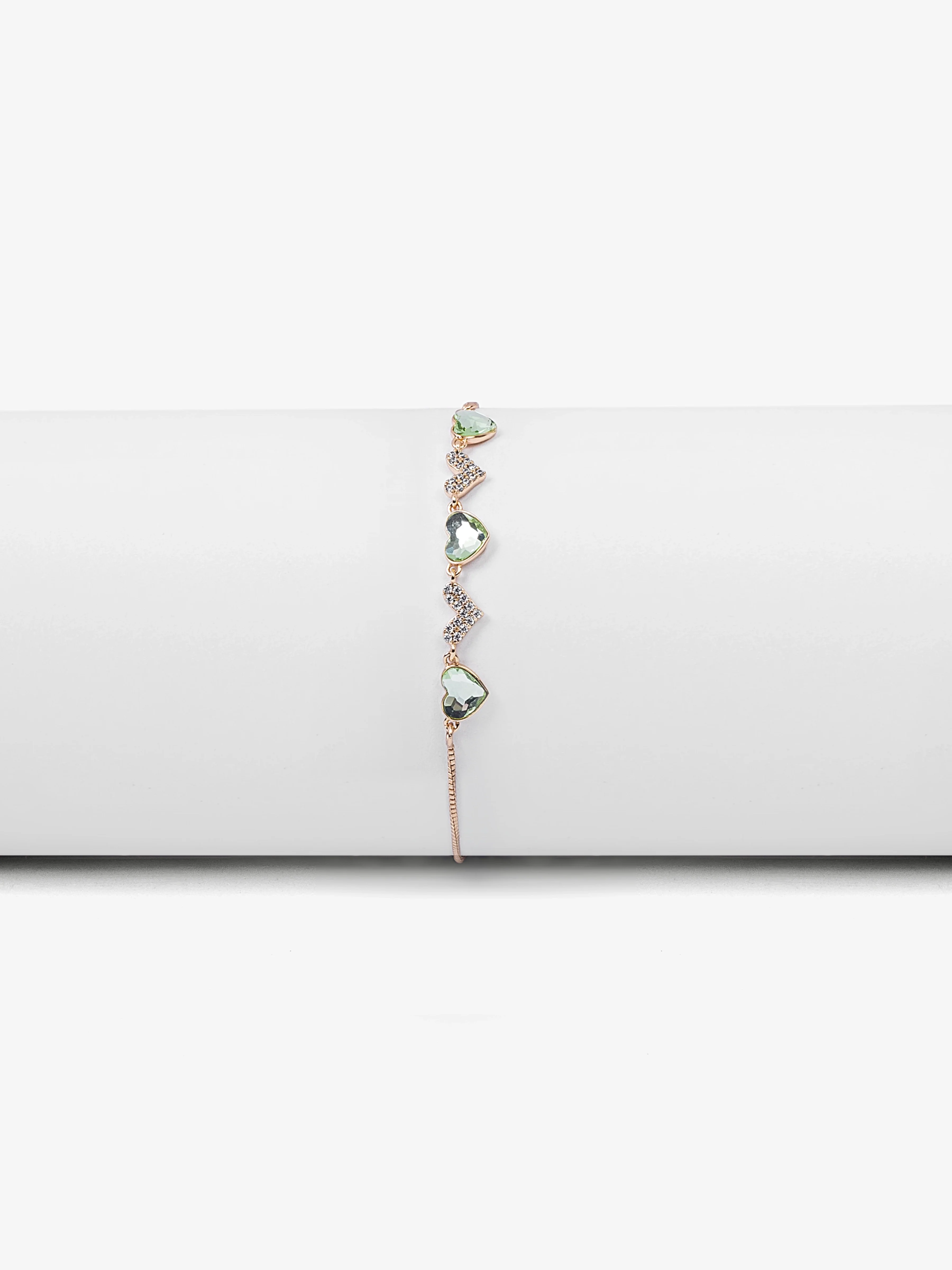 Gold Tone Heart Bracelet - EAWB5-004 - Image 2