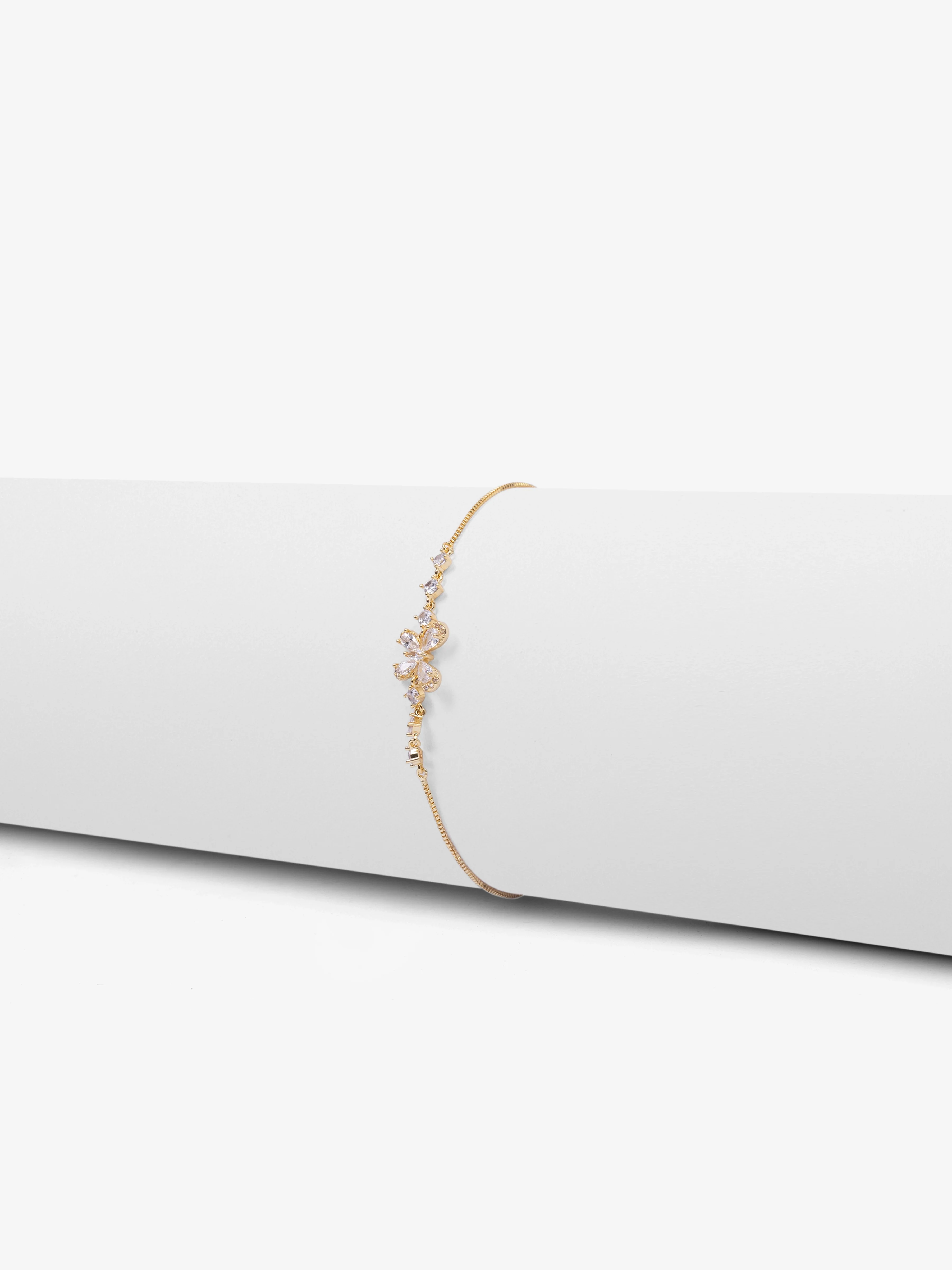Gold Butterfly Bracelet - EAWB5-008 - Image 2