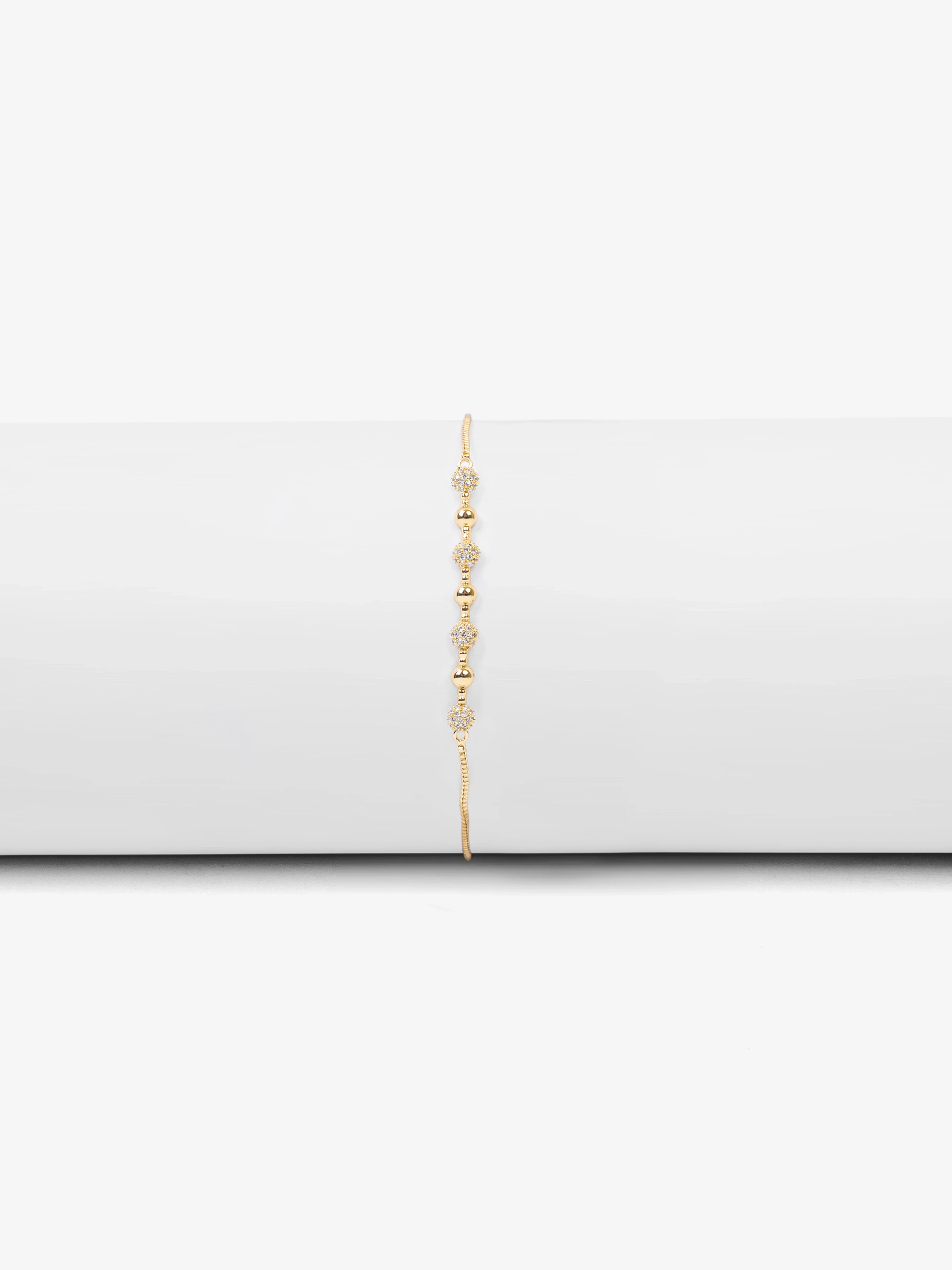 Gold Beaded Bracelet - EAWB5-009 - Image 2