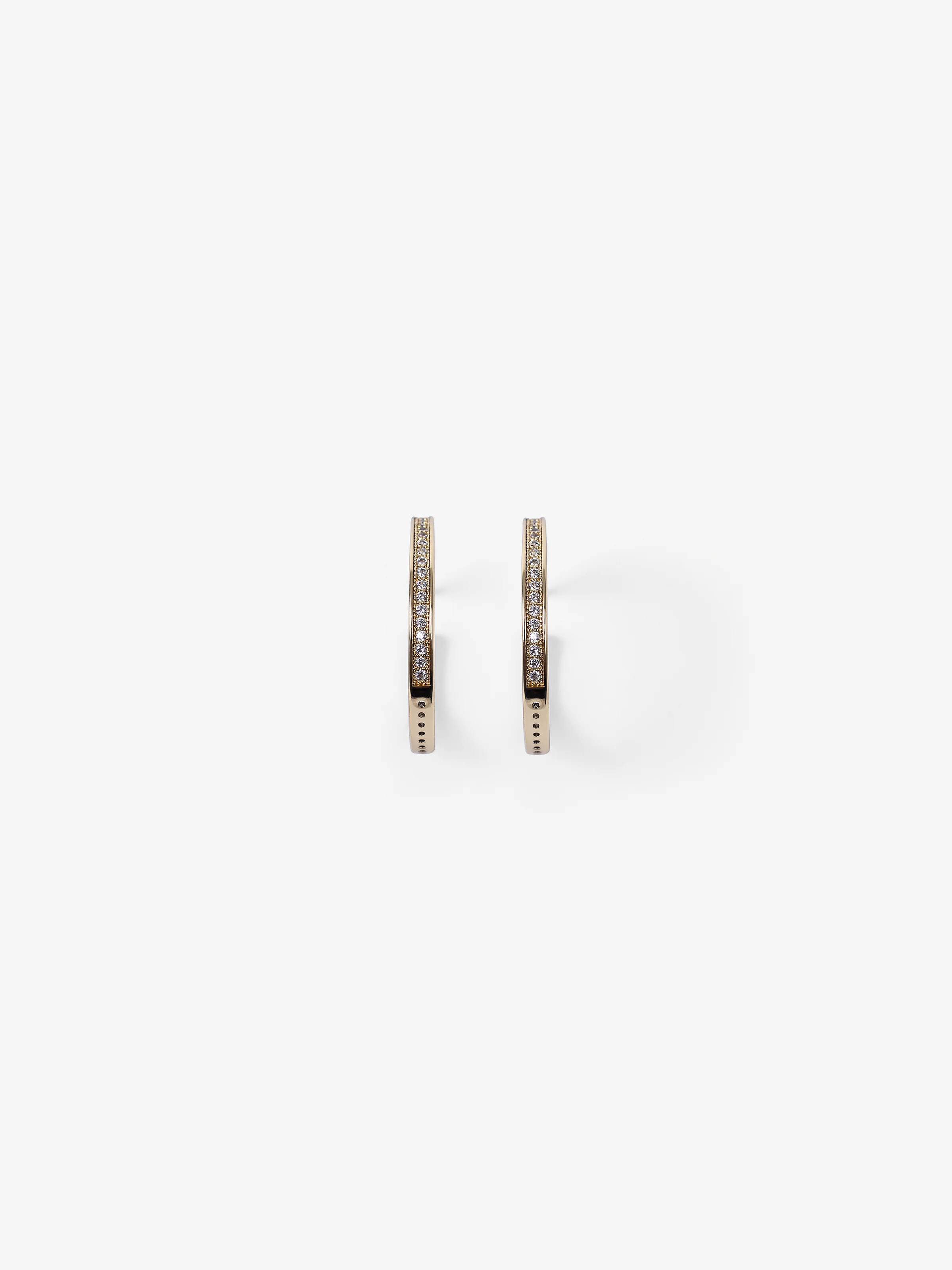 Gold Studded Hoops - EAWE5-028 - Image 2
