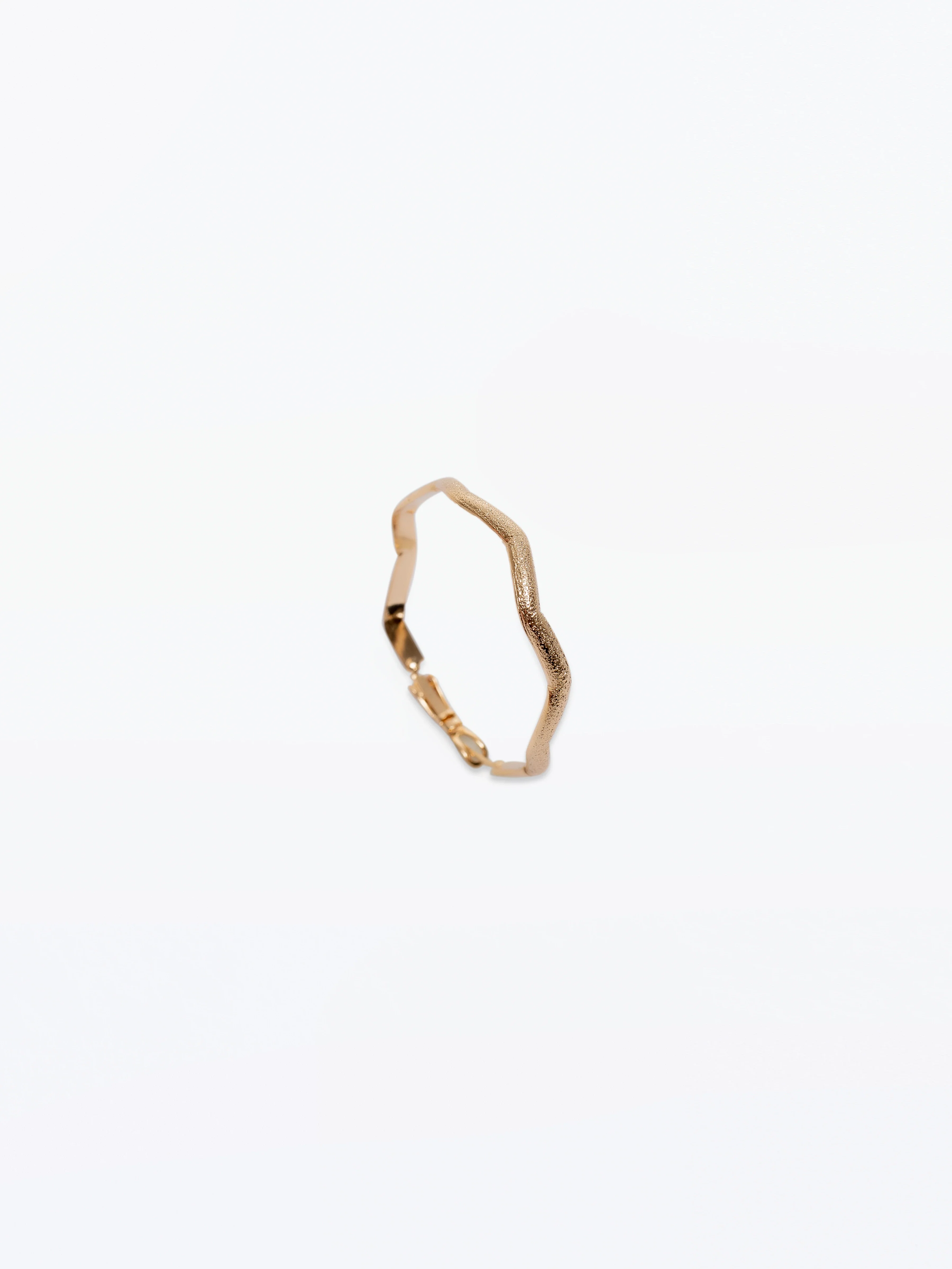 Textured Gold Hoops - EAWE5-030 - Image 2