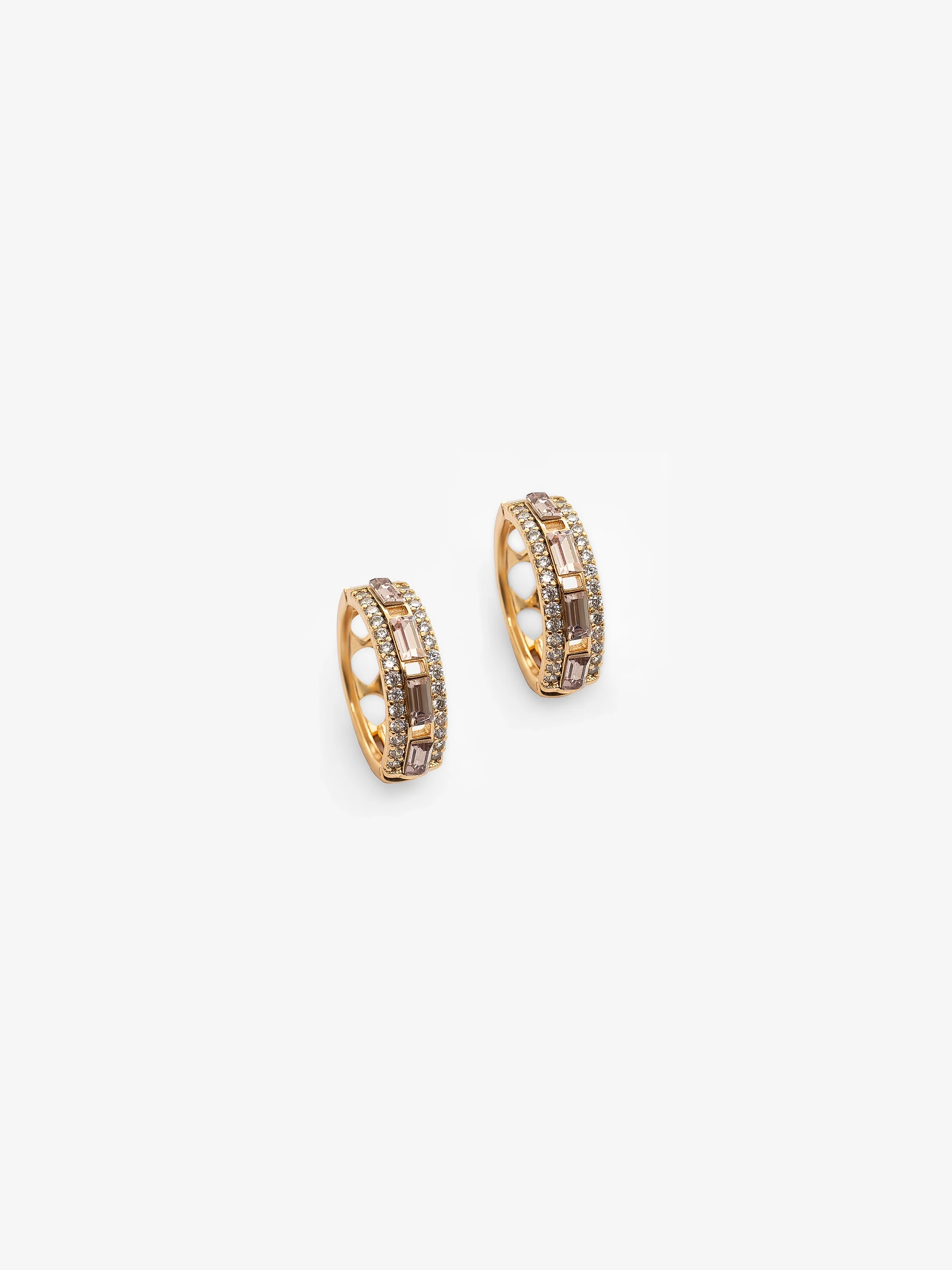 Gold Crystal Arc Hoop - EAWE5-041