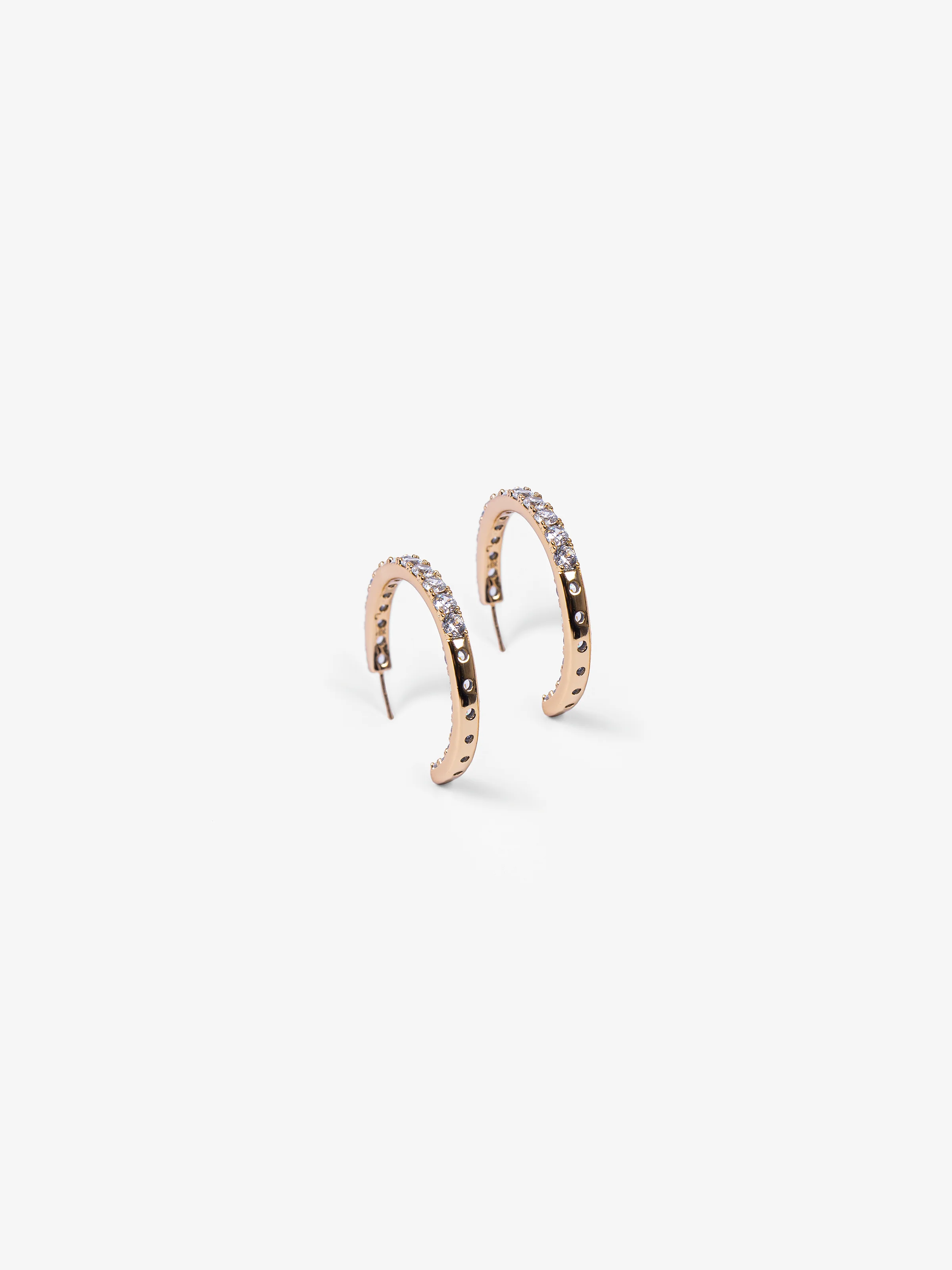 Radiant Halo Hoop Earrings - EAWE5-057 - Image 2