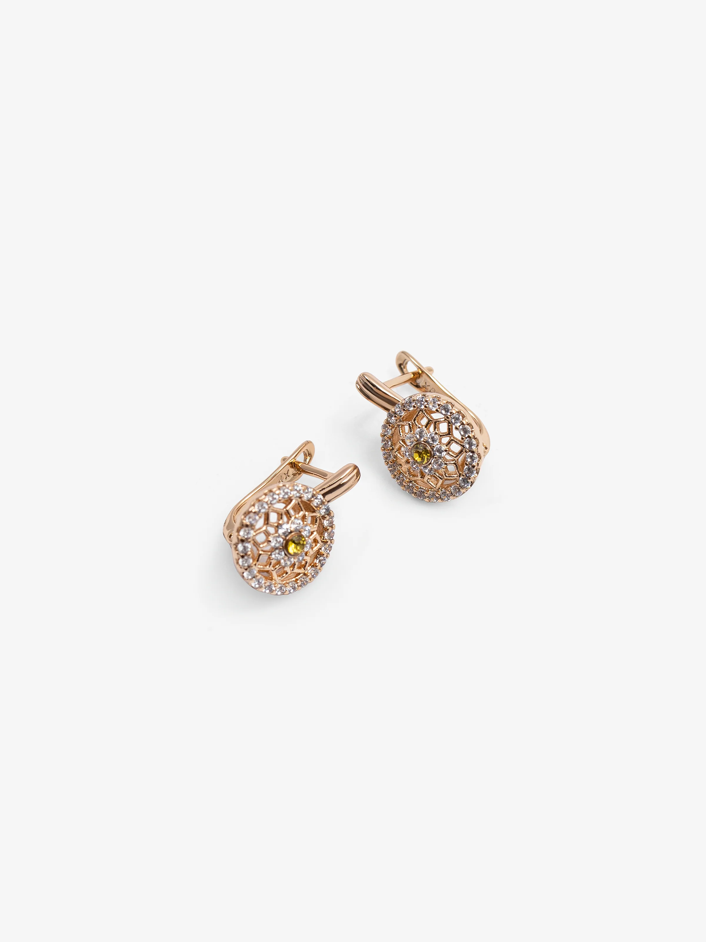 Gold Tone Elegant Earrings - EAWE5-062 - Image 2