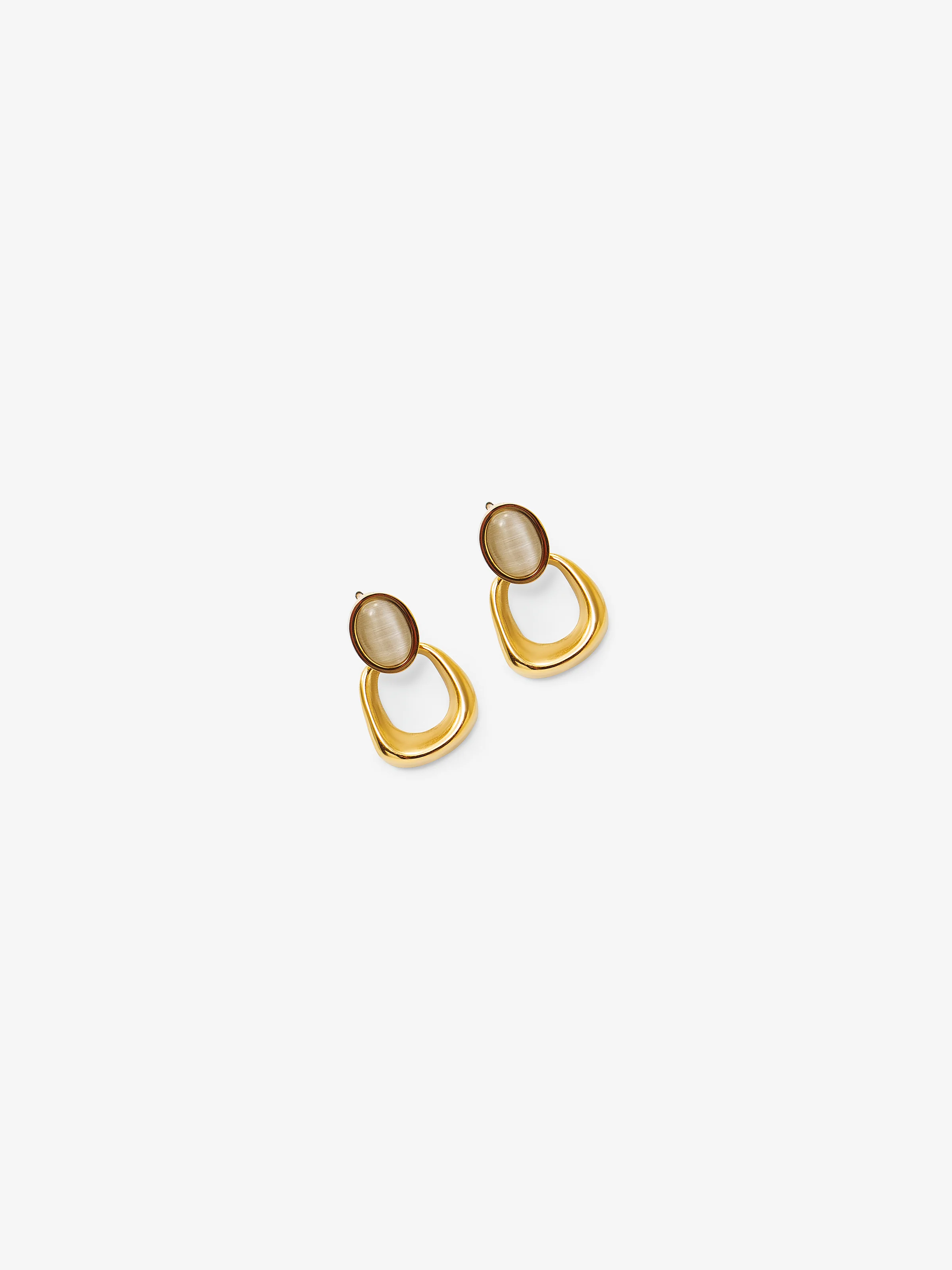 Gold Tone Drop Earrings - EAWE5-068
