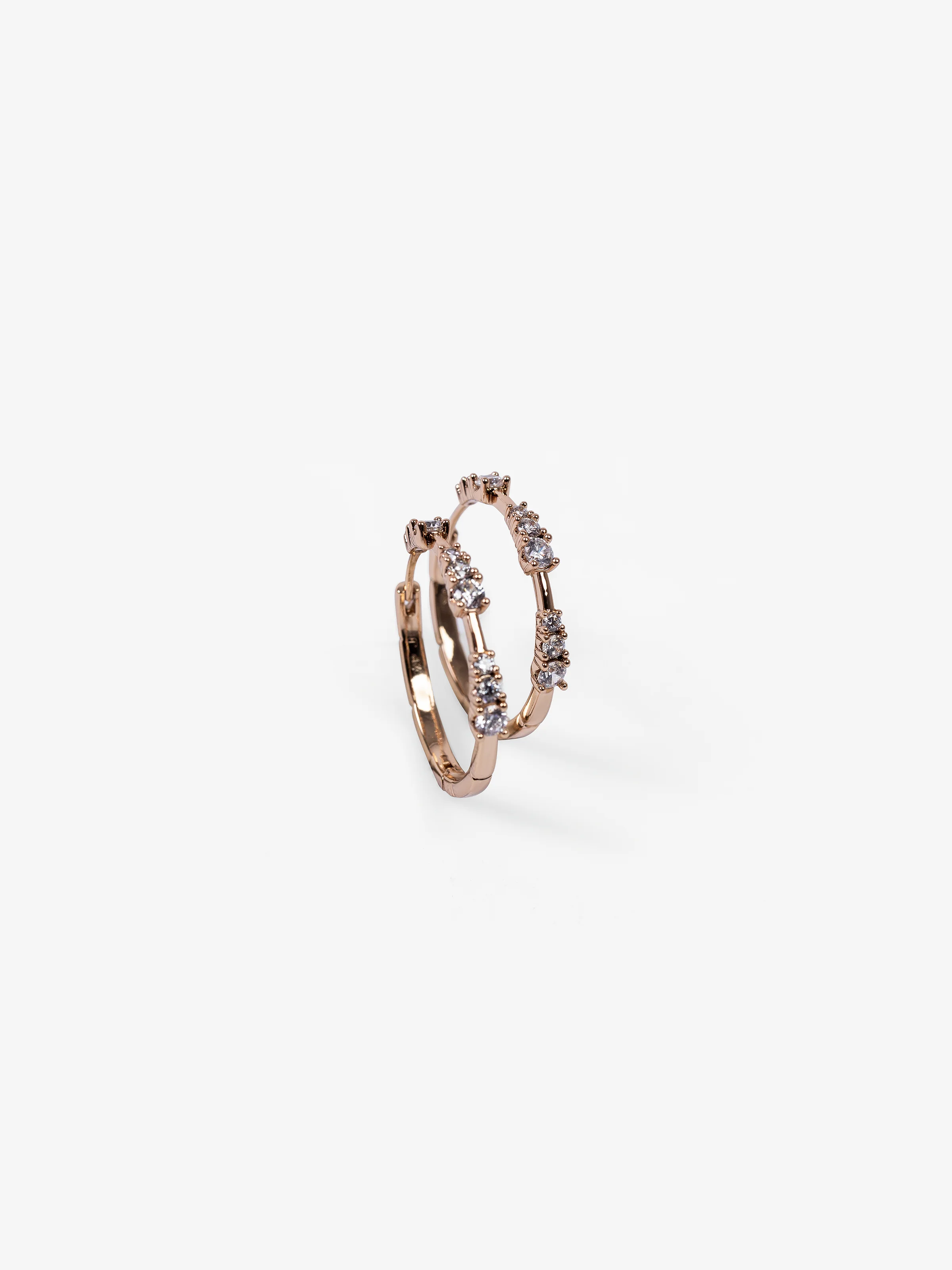 Gold-Tone Sparkle Hoops - EAWE5-080 - Image 2