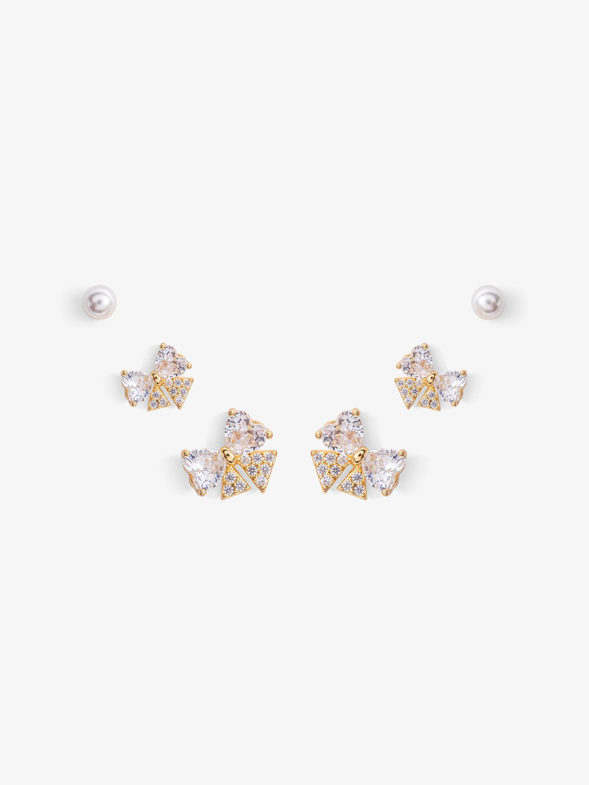 Petal Cluster Gold Stud Set - EAWE5-107