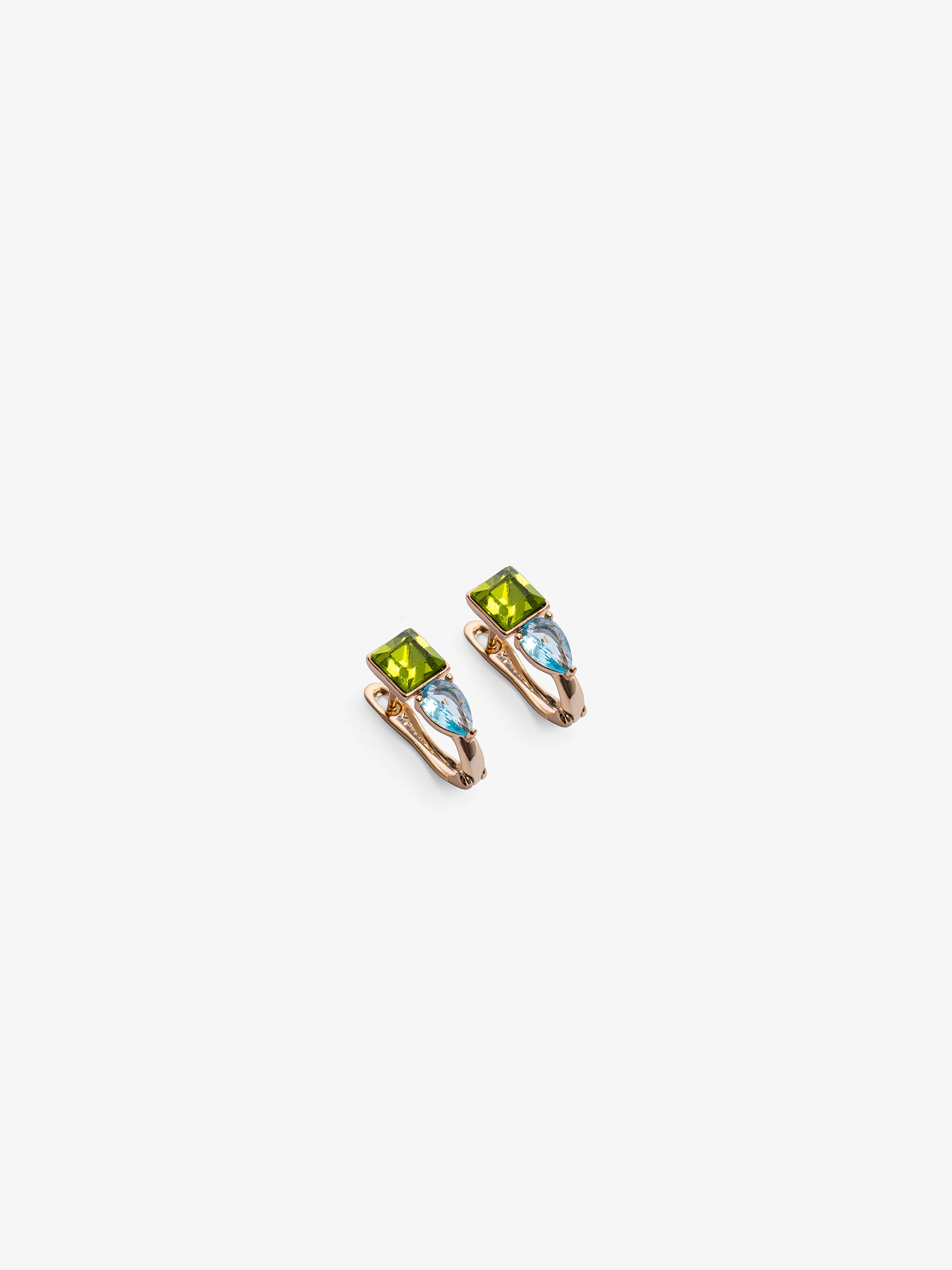 Emerald Drizzle Gold Earrings - EAWE5-100 - Image 2