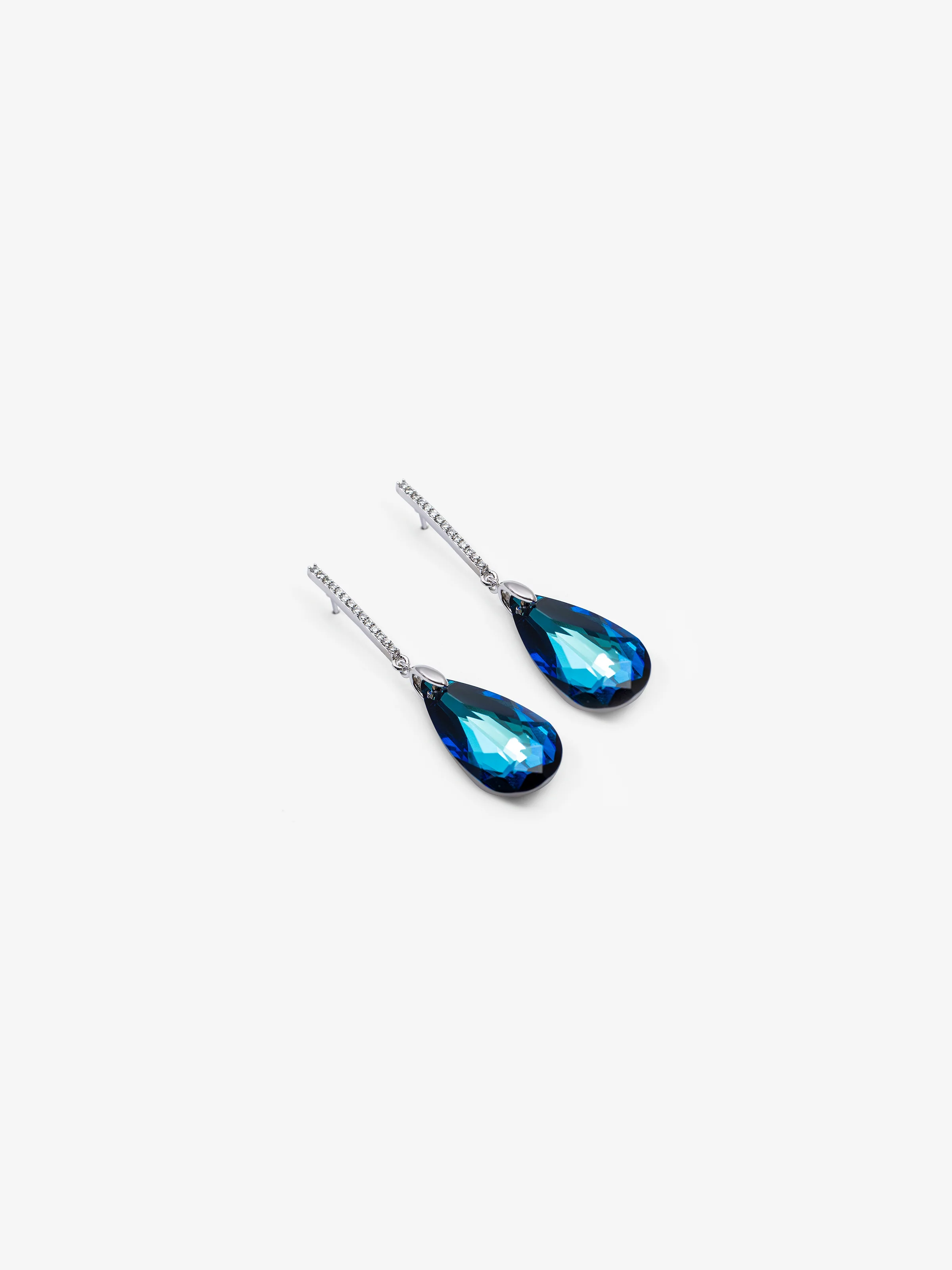 Blissful Bermuda Blue Drop Earrings - EAWE5-092