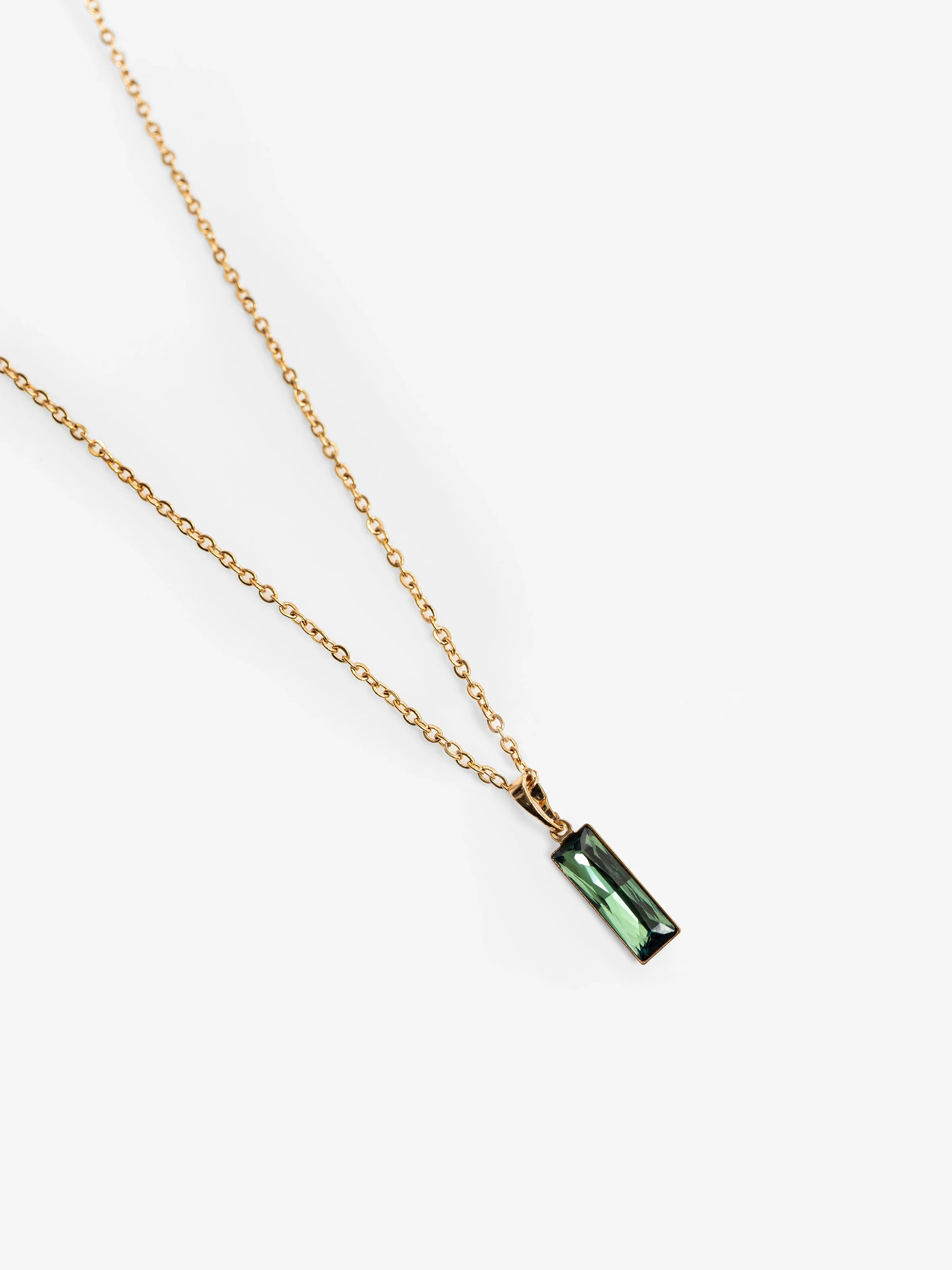 Emerald Whisper Gold Necklace - EAWN5-005 - Image 2