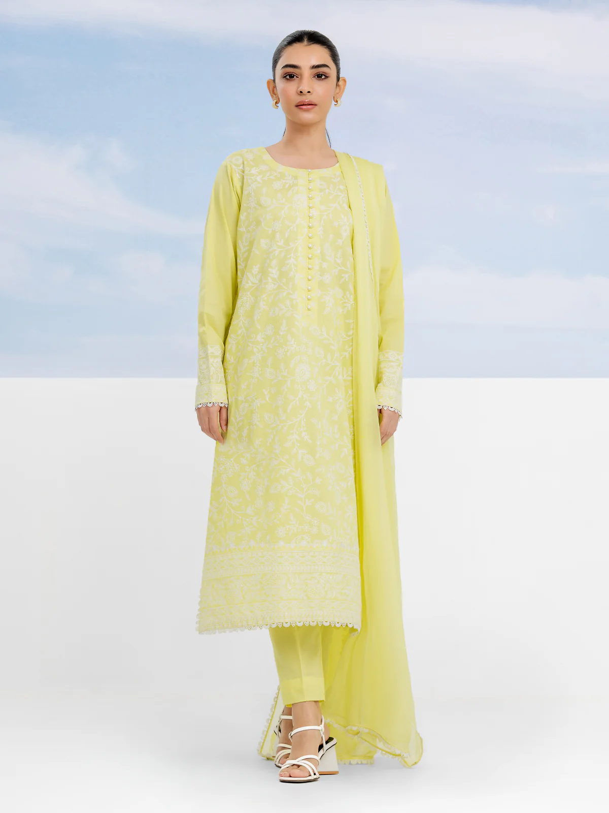 Unstitched Embroidered Cambric Suit - EWU24V2-28628-3P - Image 2
