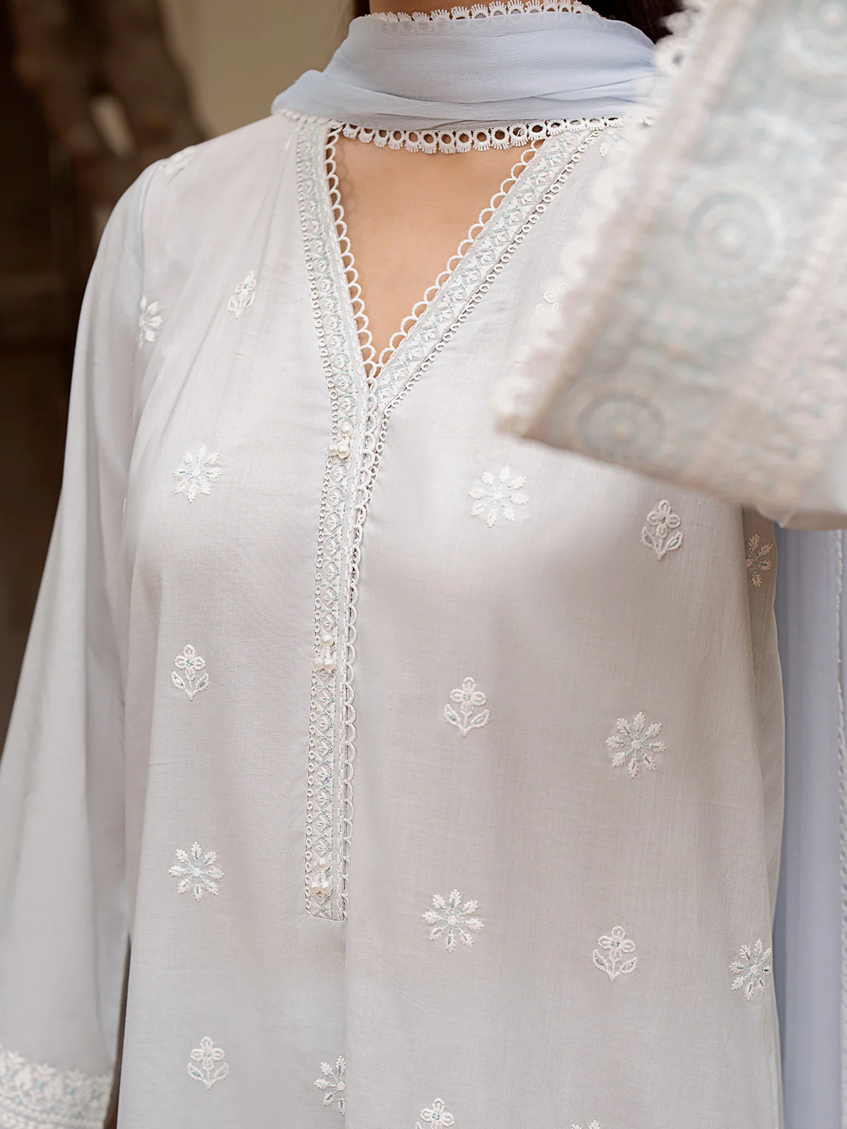 Unstitched Embroidered Cambric Suit - EWU24V2-28619-3P - Image 3