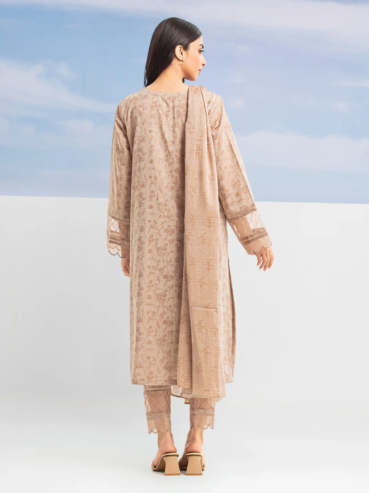 Unstitched Embroidered Jacquard Shirt - EWU24V3-28788S - Image 6