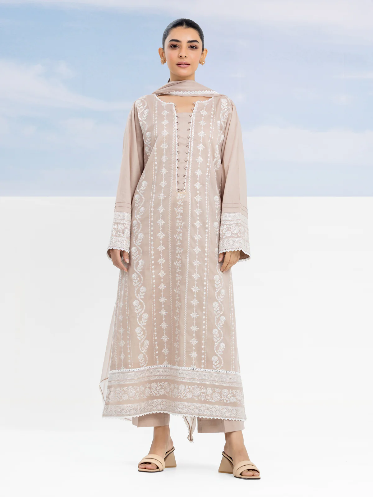 Unstitched Embroidered Cambric Suit - EWU24V2-30137-3P - Image 2