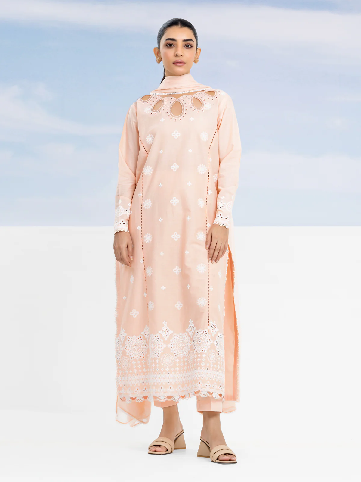 Unstitched Embroidered Cambric Suit - EWU24V2-30138-3P - Image 2