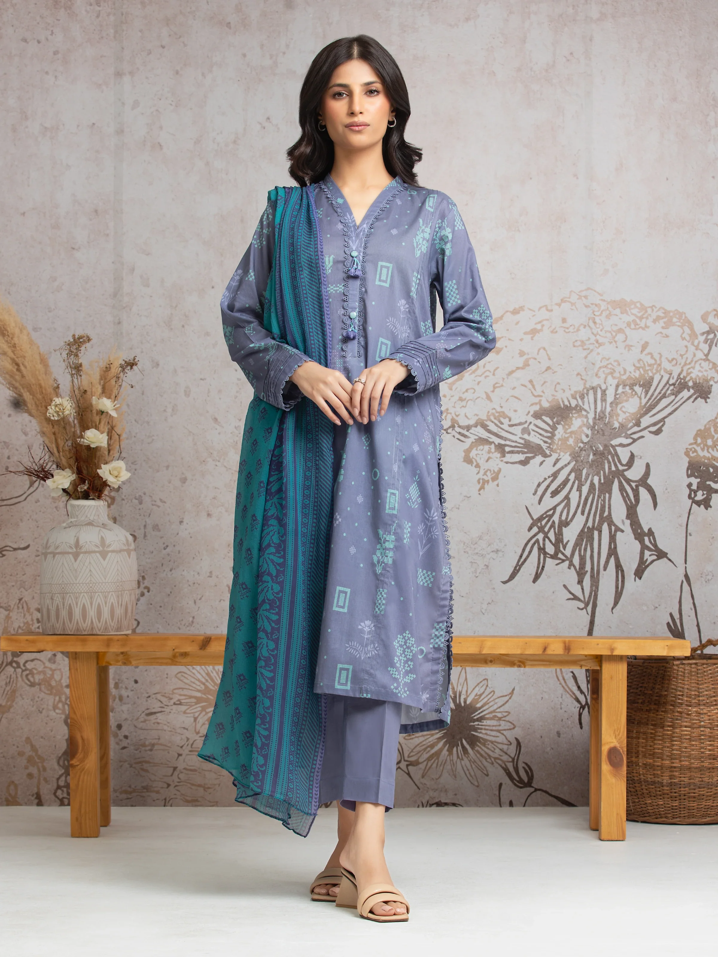 Unstitched Printed Cambric Suit - EWU24M2-021 - Image 2