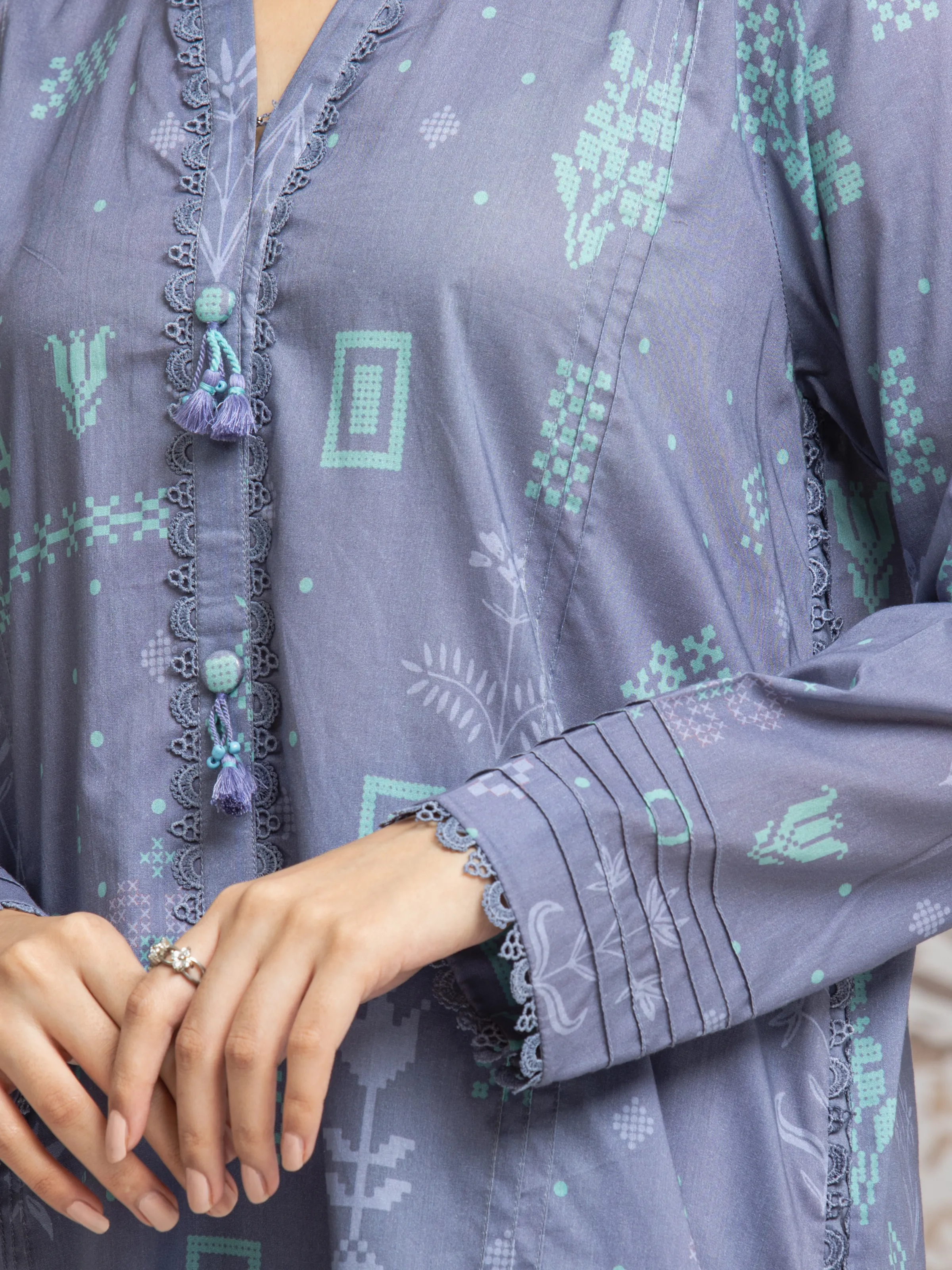 Unstitched Printed Cambric Suit - EWU24M2-021 - Image 3