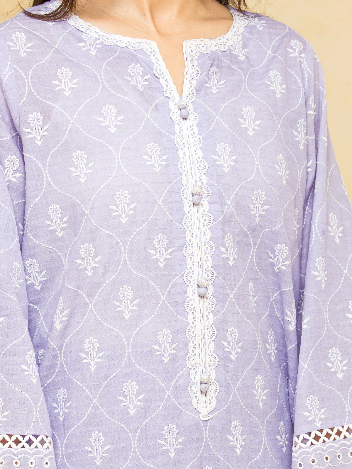 Unstitched Embroidered Dobby Suit - EWU24V7-28783-3P - Image 3