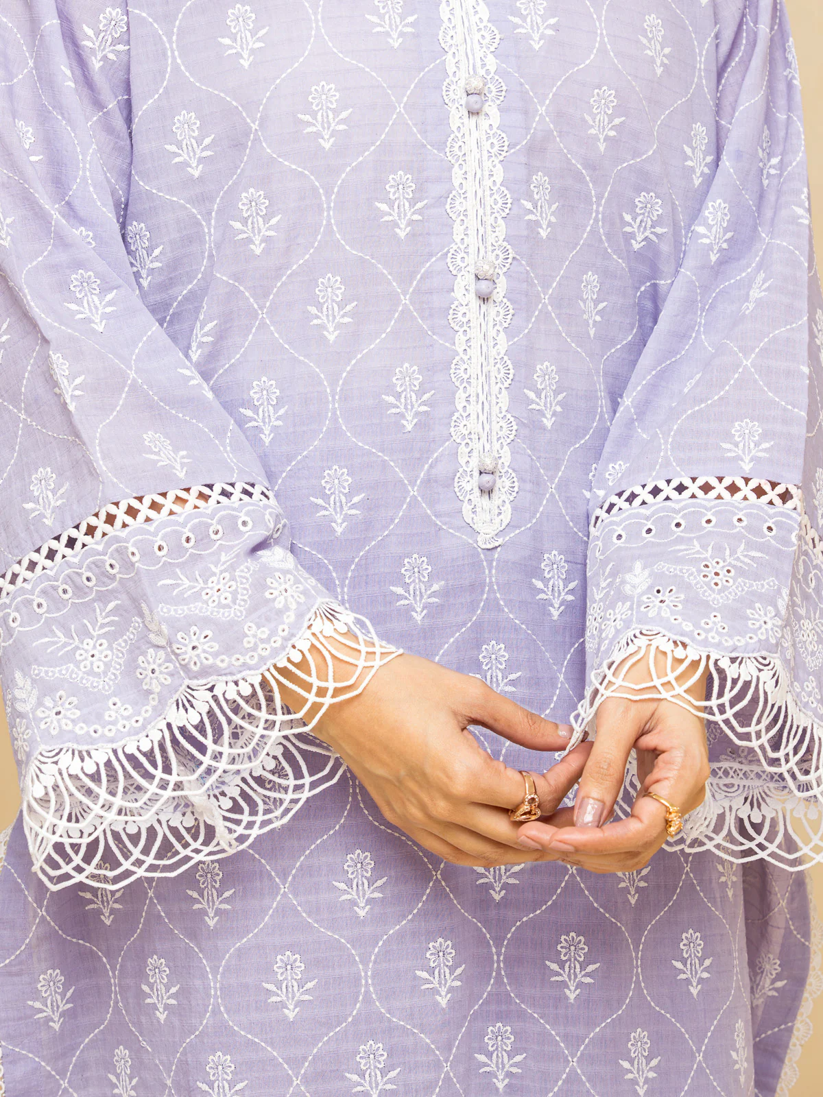 Unstitched Embroidered Dobby Suit - EWU24V7-28783-3P - Image 4