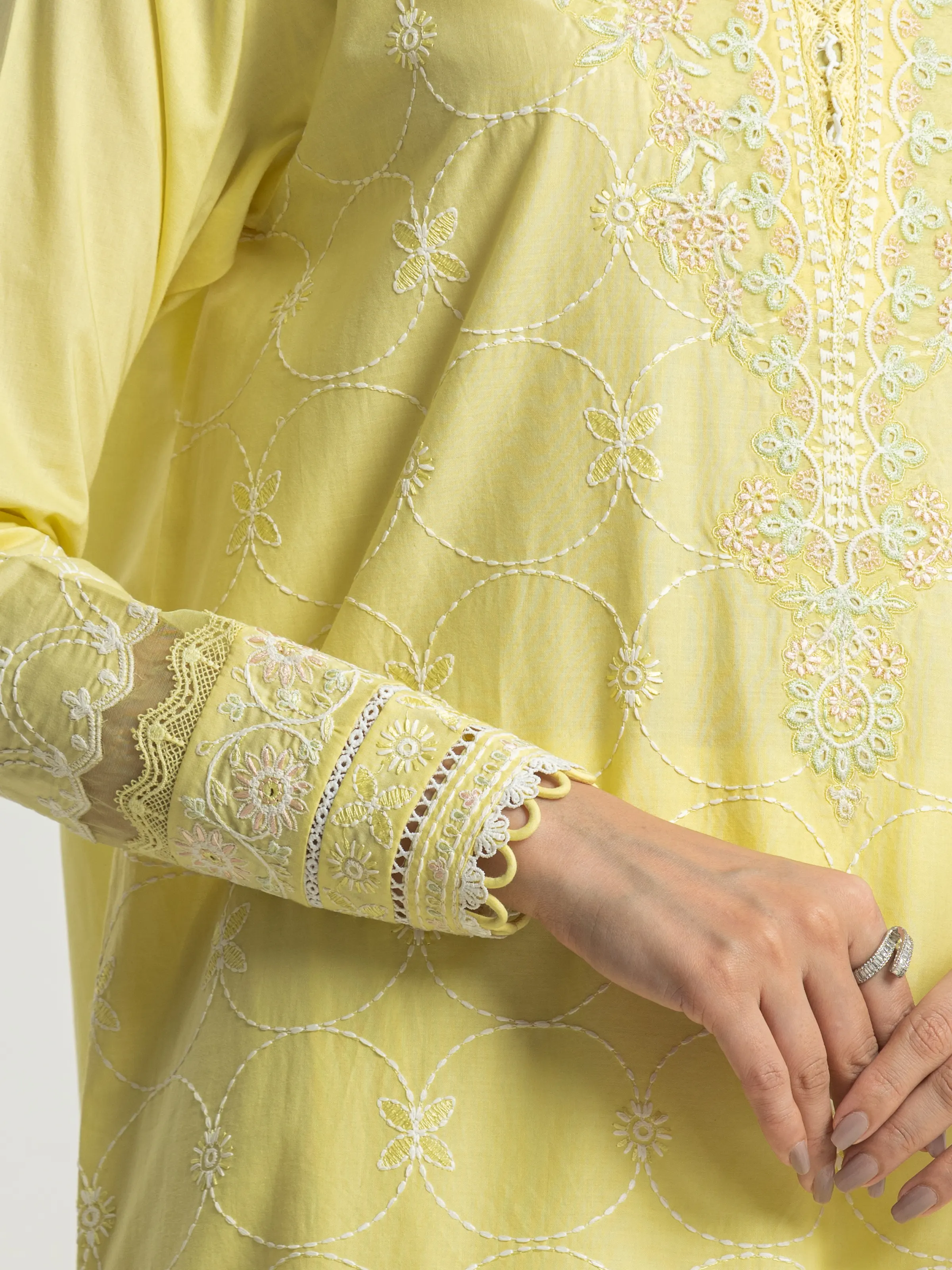 Unstitched Embroidered Cambric Suit - EWU24V2-30149-3P - Image 3